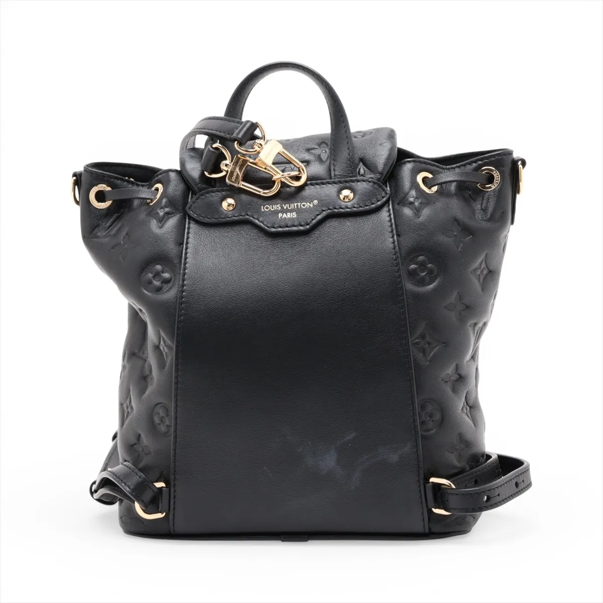 Monogram Embossed Coussin Backpack PM M13357 Black (RFID detected) — view 2