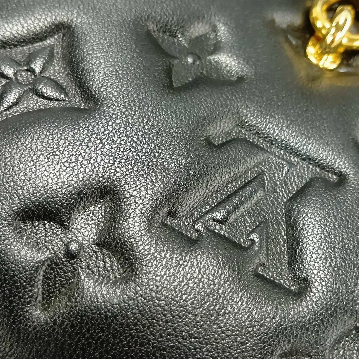 Monogram Embossed Coussin Backpack PM M13357 Black (RFID detected) — view 12