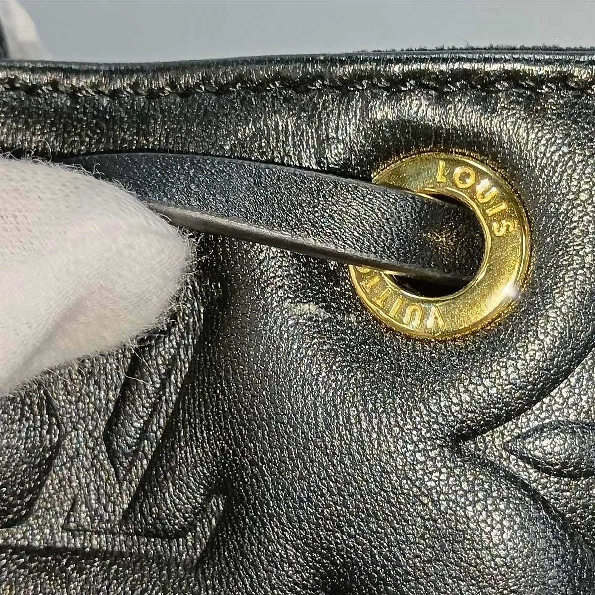 Monogram Embossed Coussin Backpack PM M13357 Black (RFID detected) — view 15