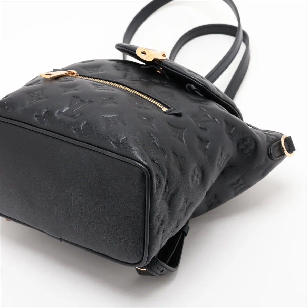 Monogram Embossed Coussin Backpack PM M13357 Black (RFID detected) — view 3