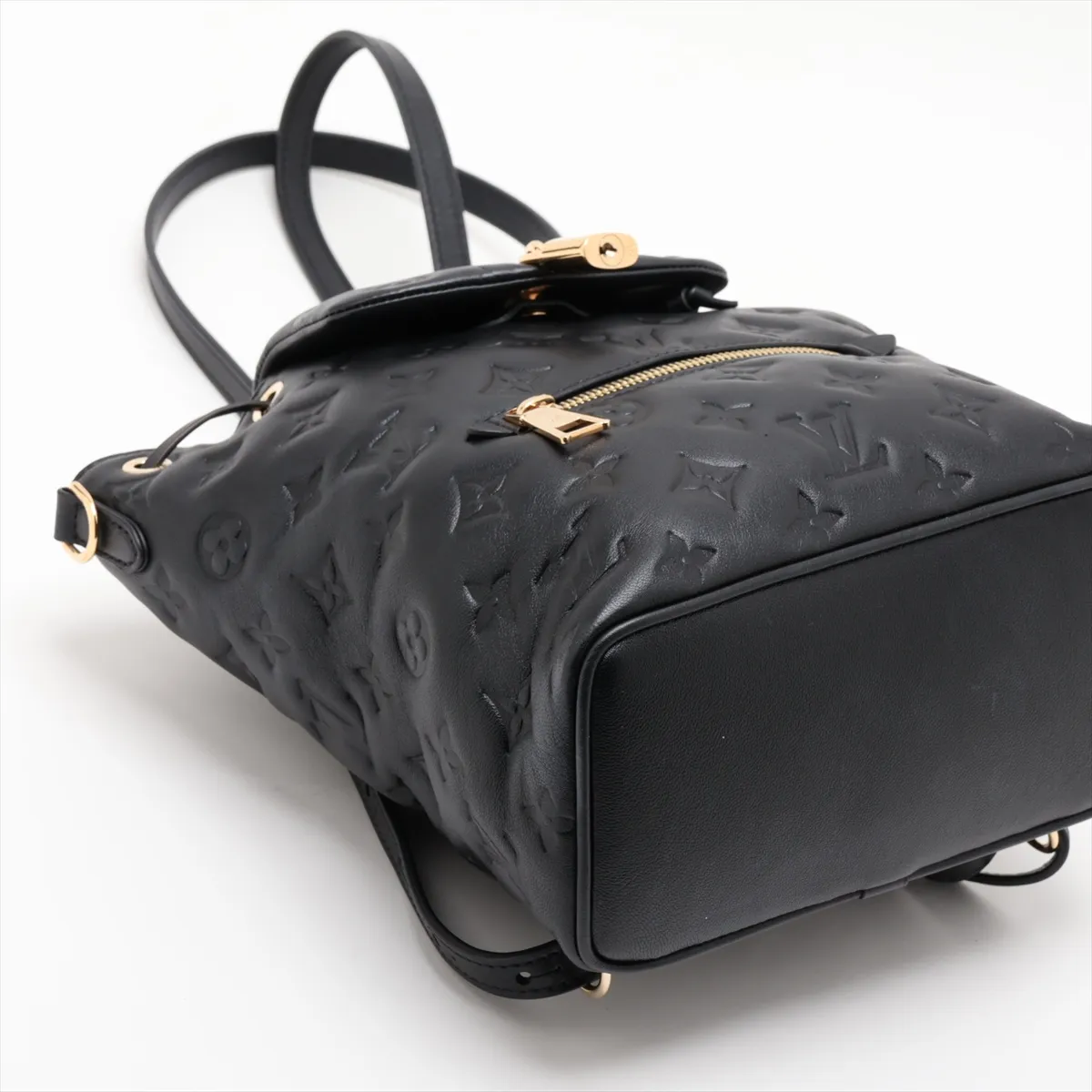 Monogram Embossed Coussin Backpack PM M13357 Black (RFID detected) — view 4