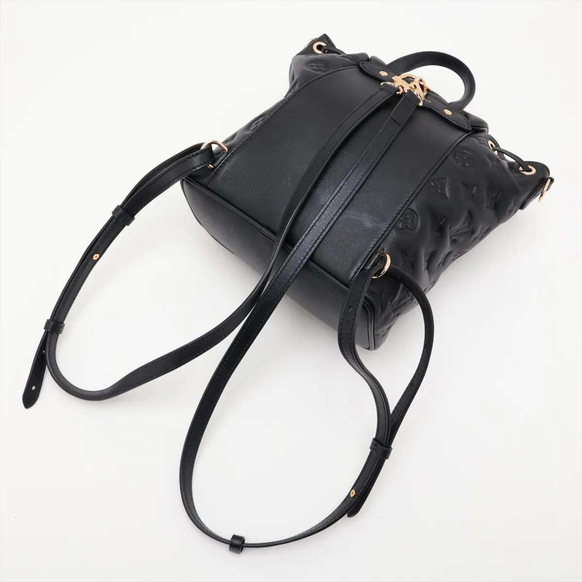 Monogram Embossed Coussin Backpack PM M13357 Black (RFID detected) — view 5