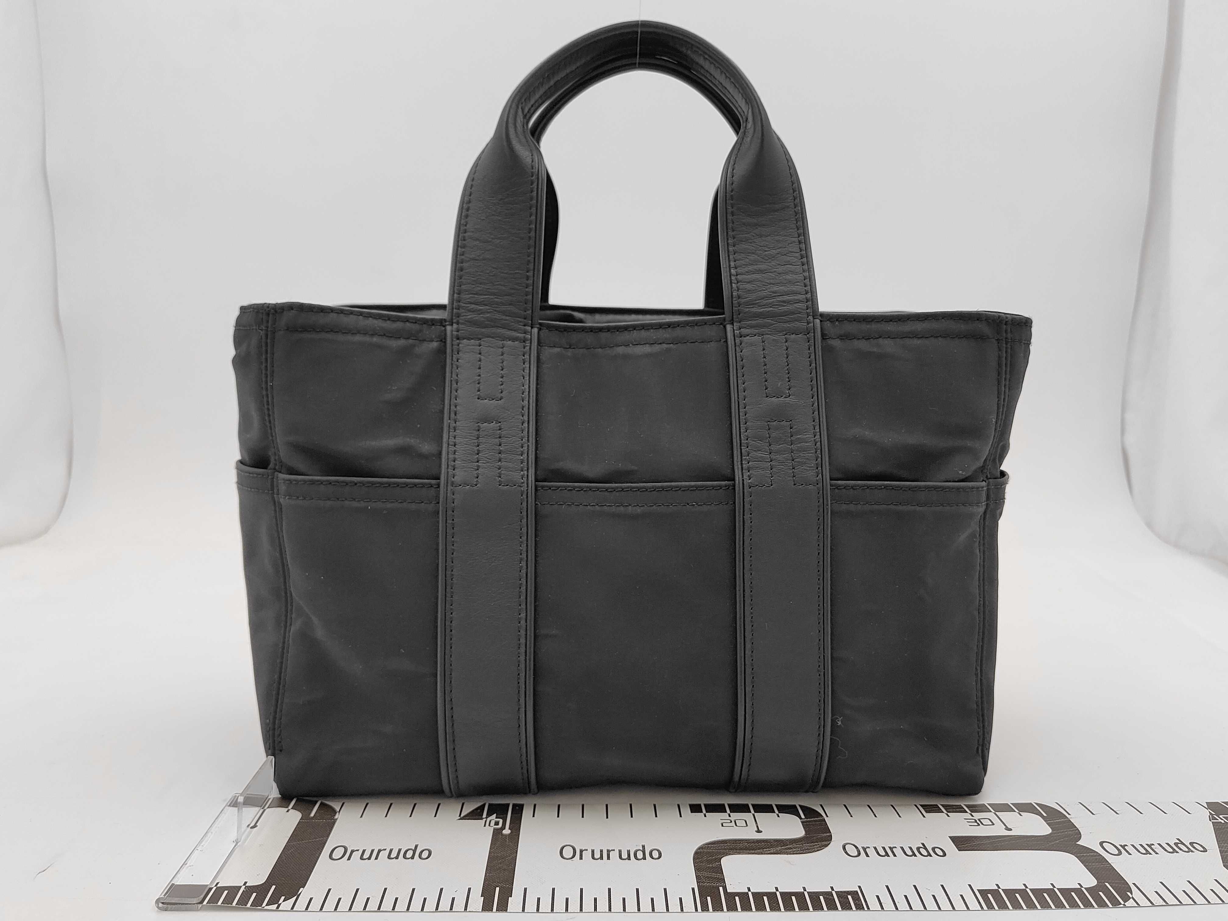 Acapulco PM Nylon x Leather Black Silver Hardware Handbag — view 2