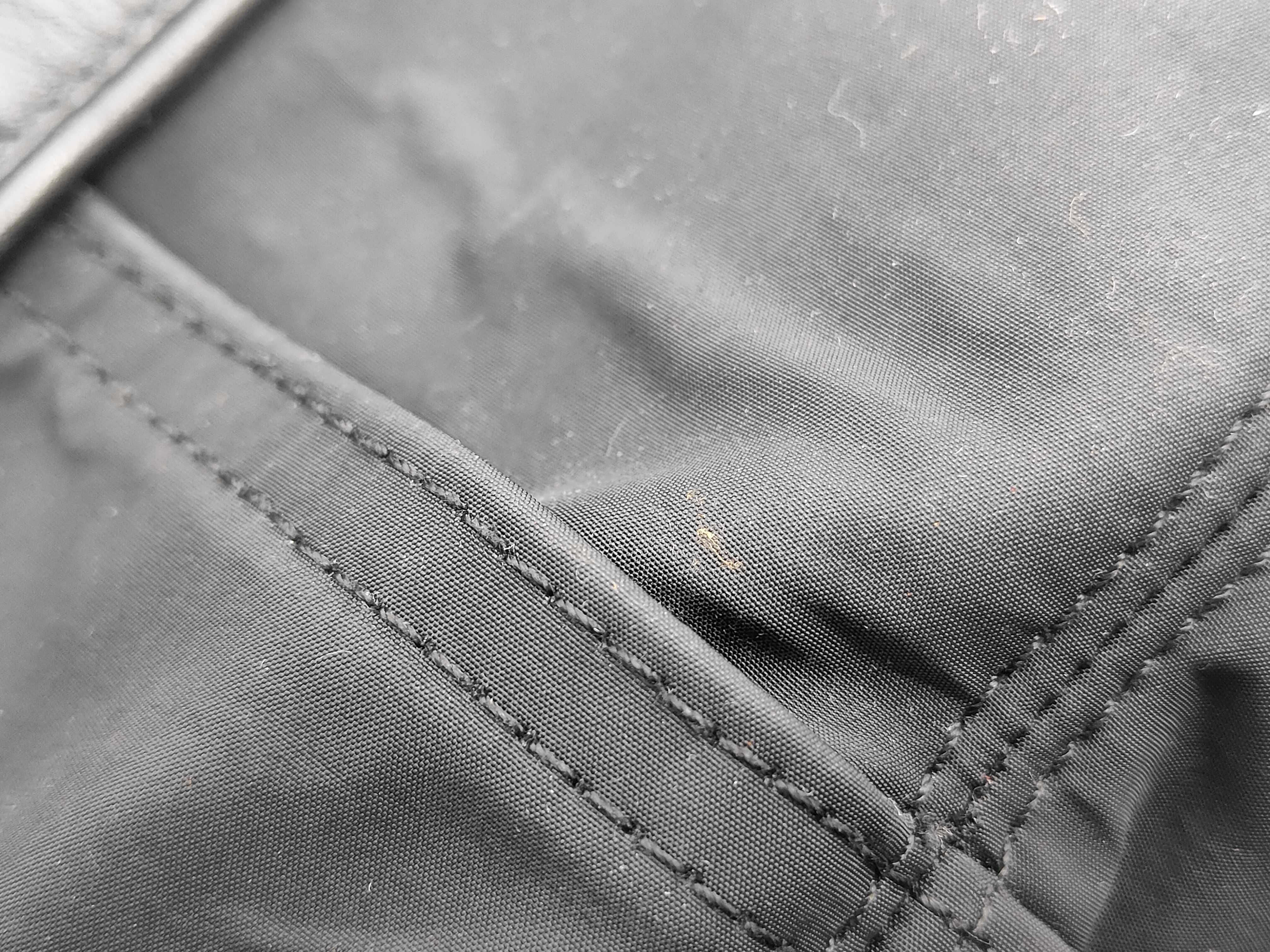 Acapulco PM Nylon x Leather Black Silver Hardware Handbag — view 12