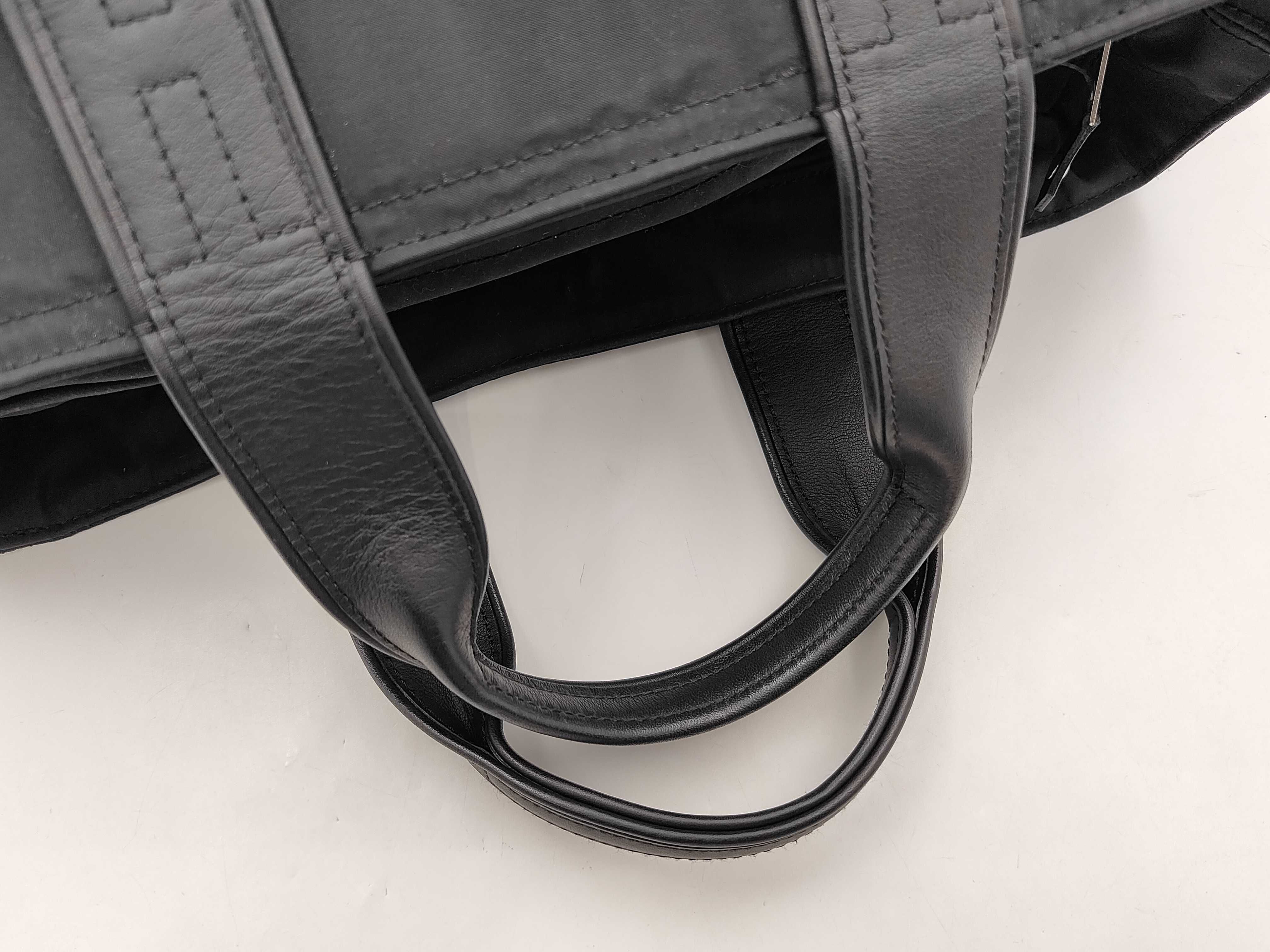 Acapulco PM Nylon x Leather Black Silver Hardware Handbag — view 3