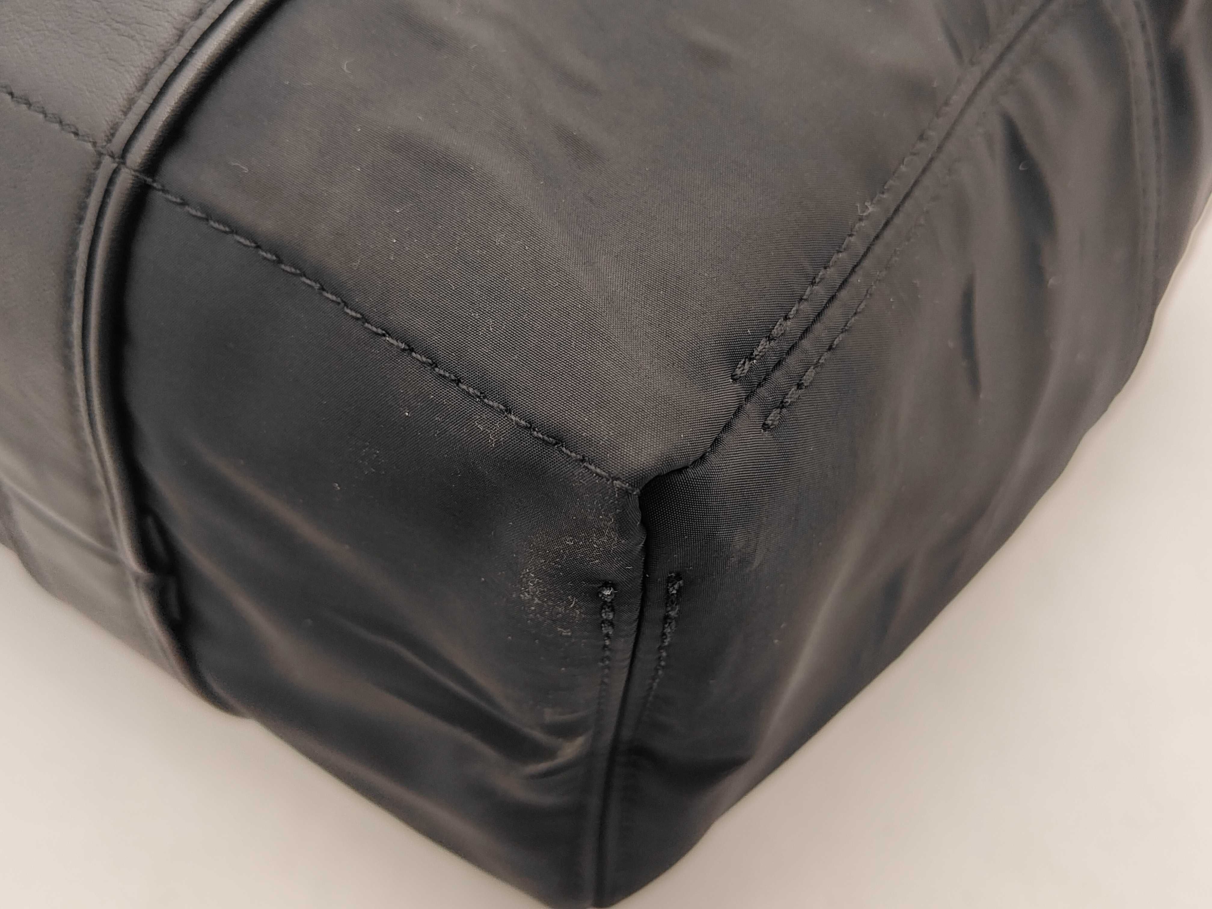 Acapulco PM Nylon x Leather Black Silver Hardware Handbag — view 6
