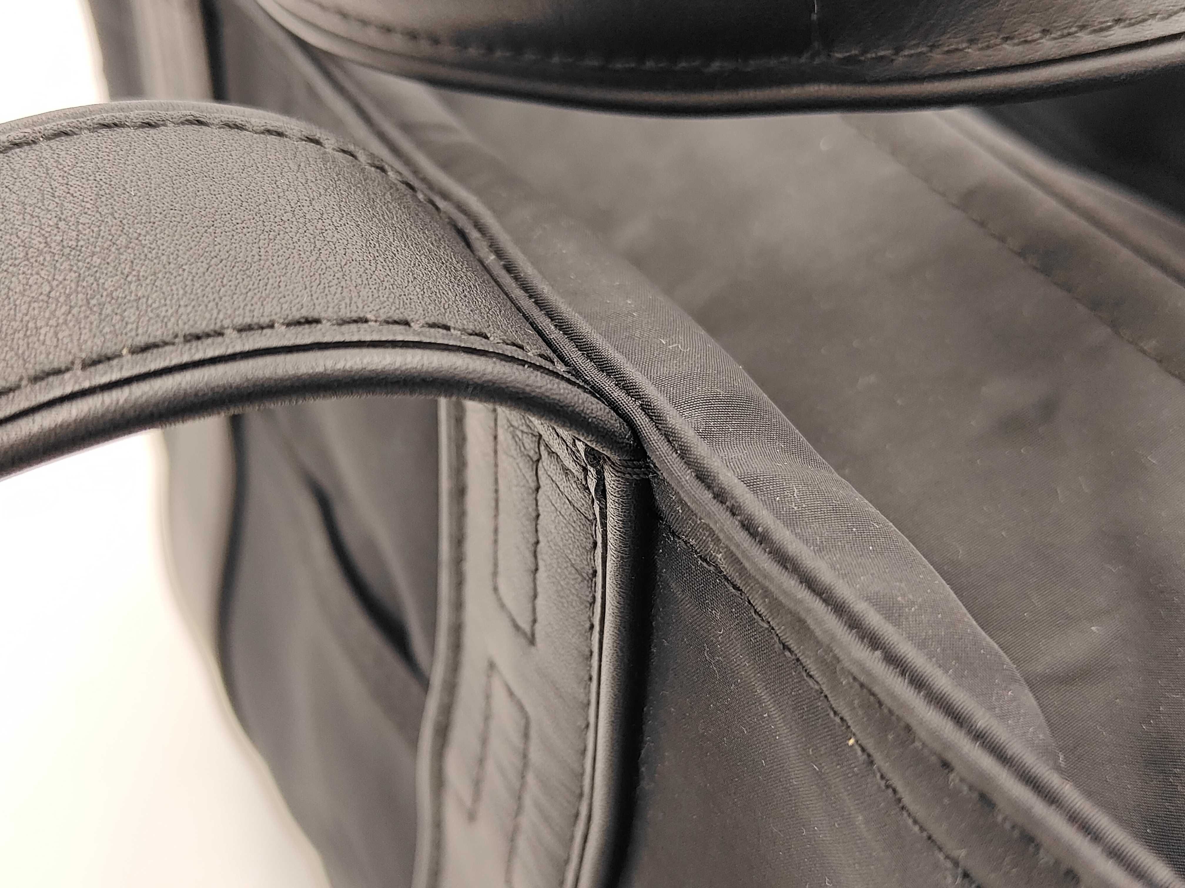 Acapulco PM Nylon x Leather Black Silver Hardware Handbag — view 7