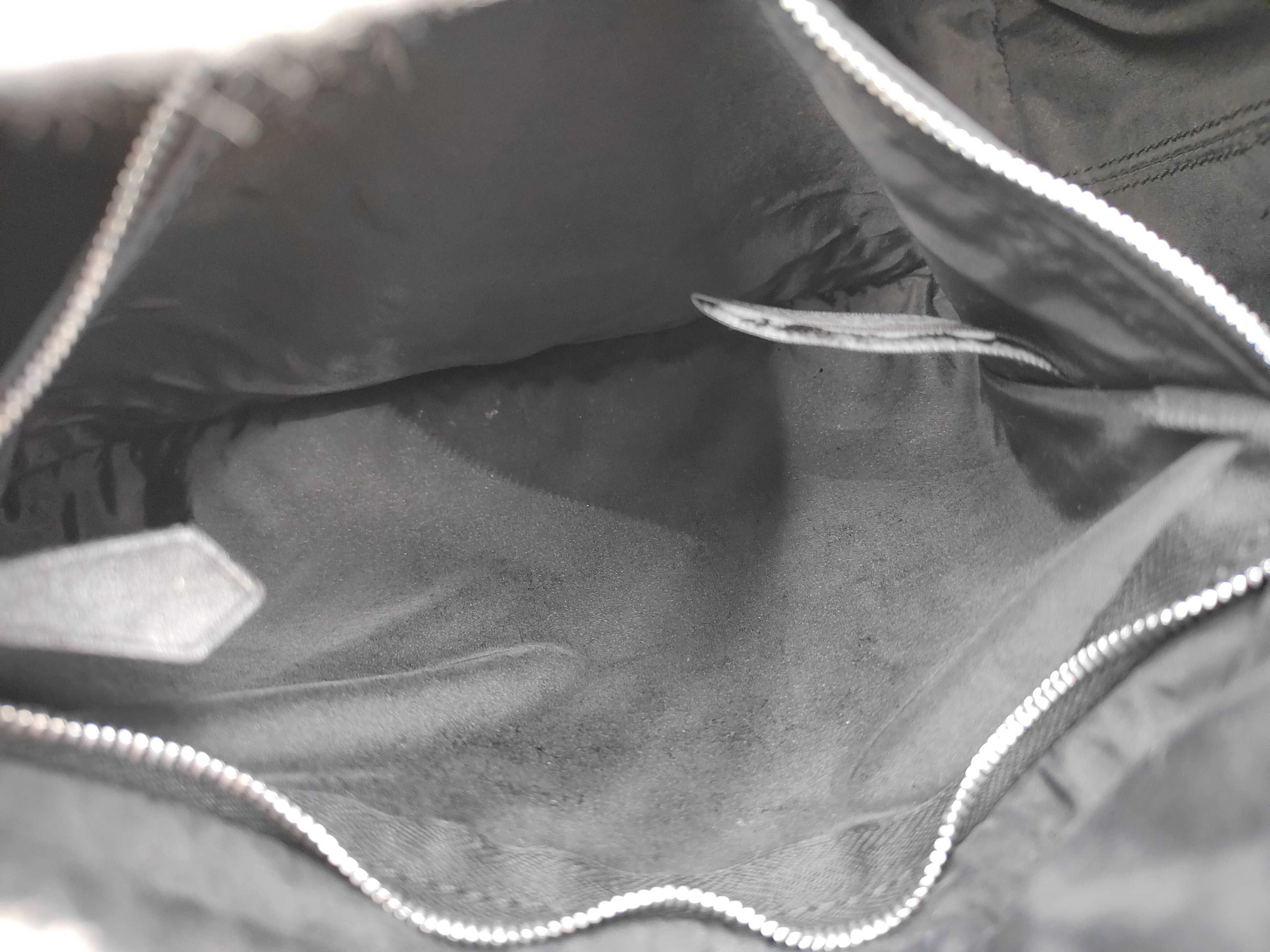Acapulco PM Nylon x Leather Black Silver Hardware Handbag — view 10