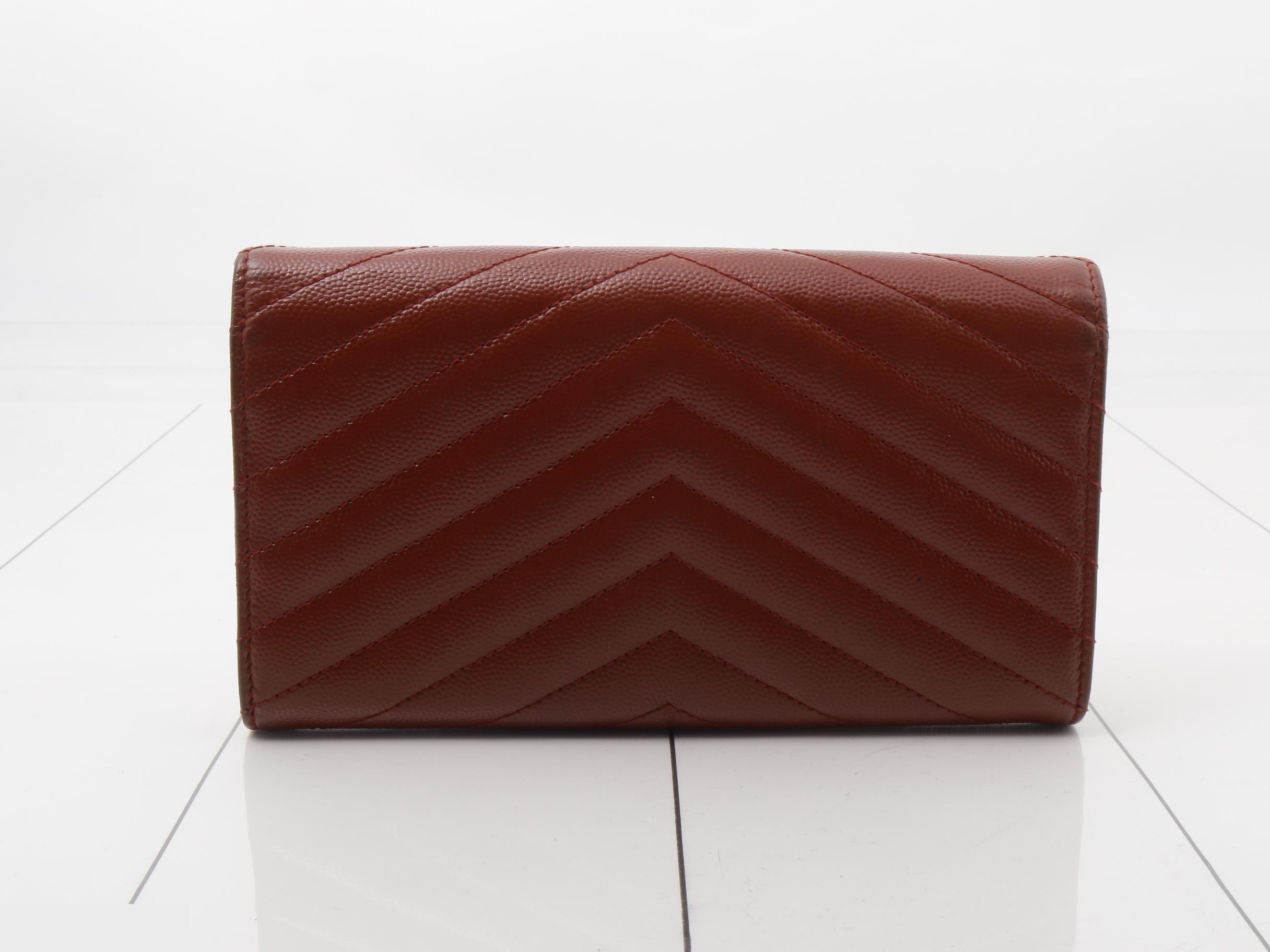 Cassandra Long Wallet, Caviar Leather, Red — view 2