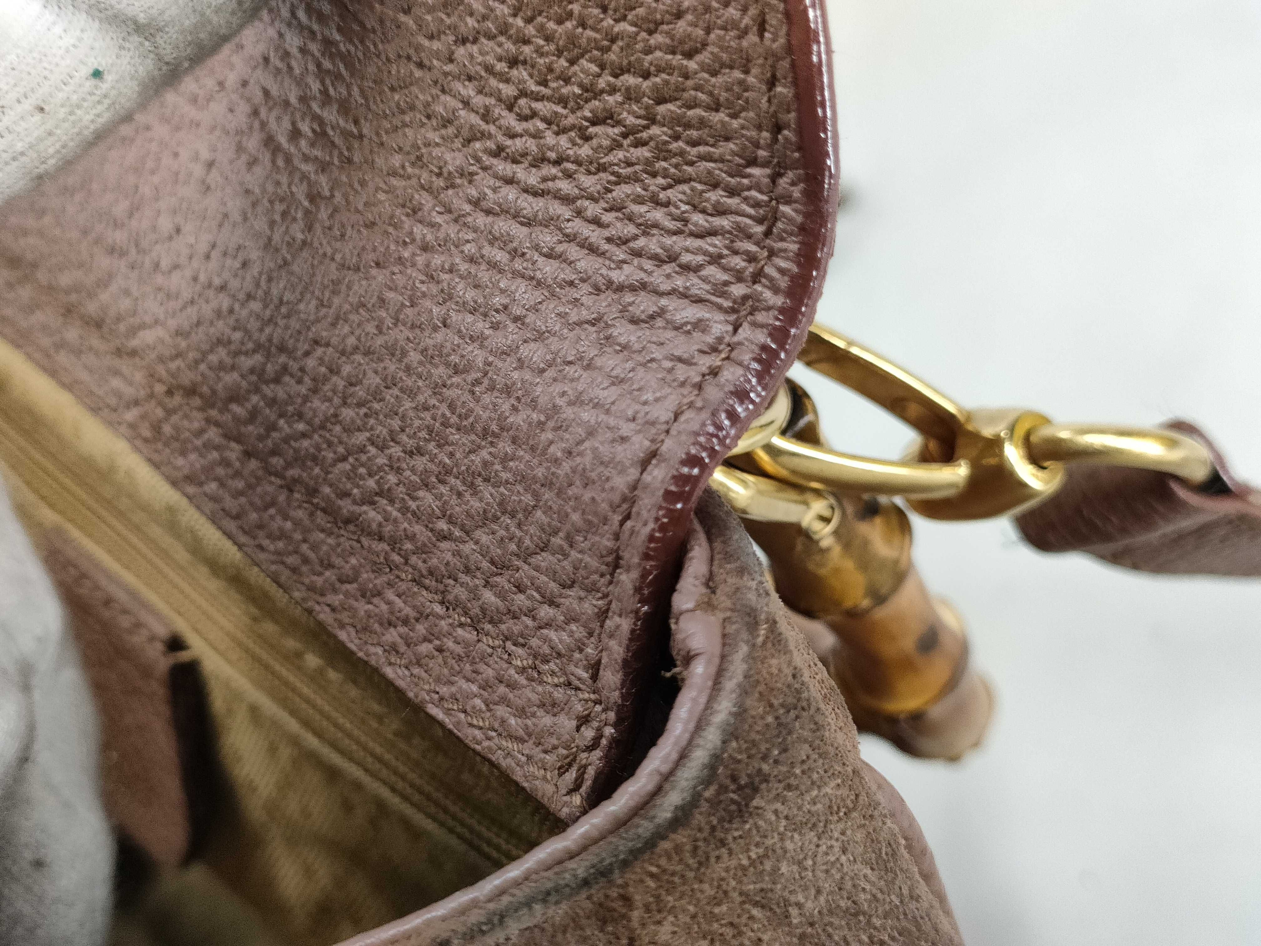 Bamboo Bag, Gucci 000・123・0316, Suede Bamboo Handbag, 2-Way Handbag — view 15