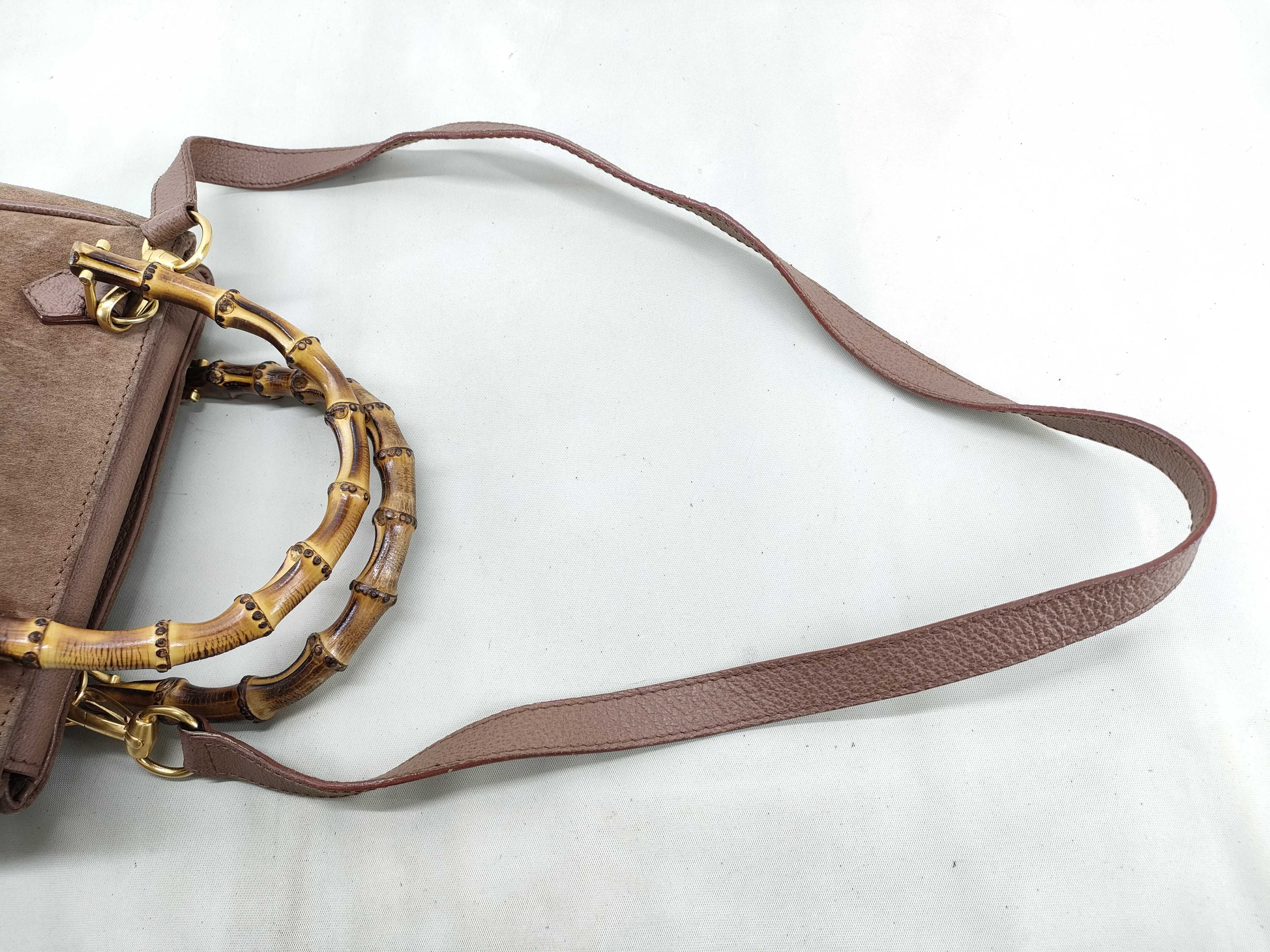 Bamboo Bag, Gucci 000・123・0316, Suede Bamboo Handbag, 2-Way Handbag — view 5
