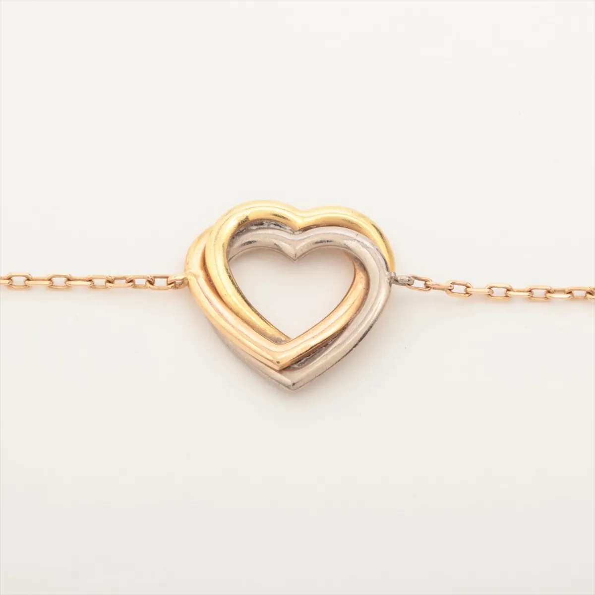 Trinity Heart Bracelet 750(YG×PG×WG) 3.5g IY7686 Thread — view 2