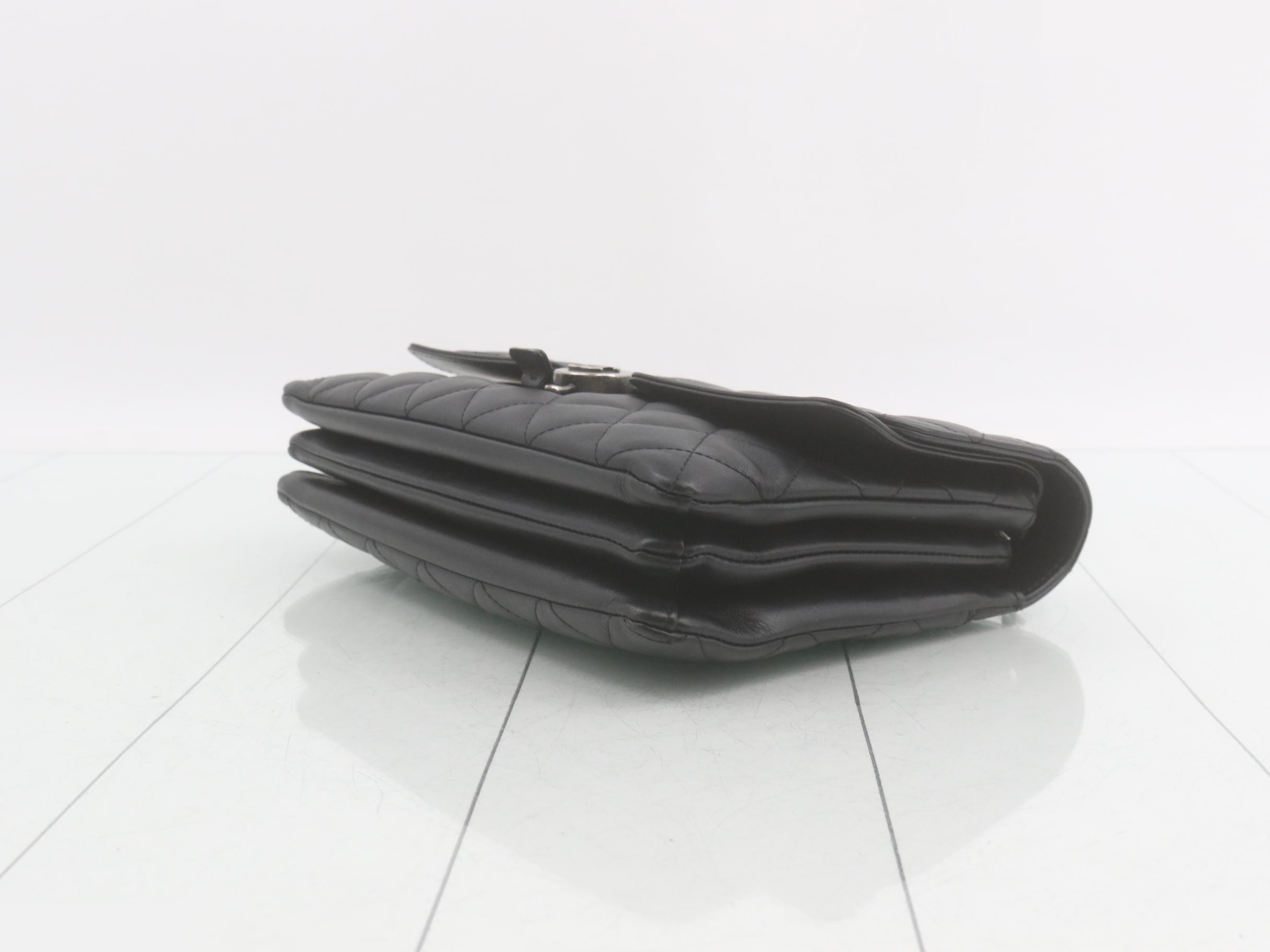 Matelassé Lambskin Double Chain Shoulder Bag — view 6