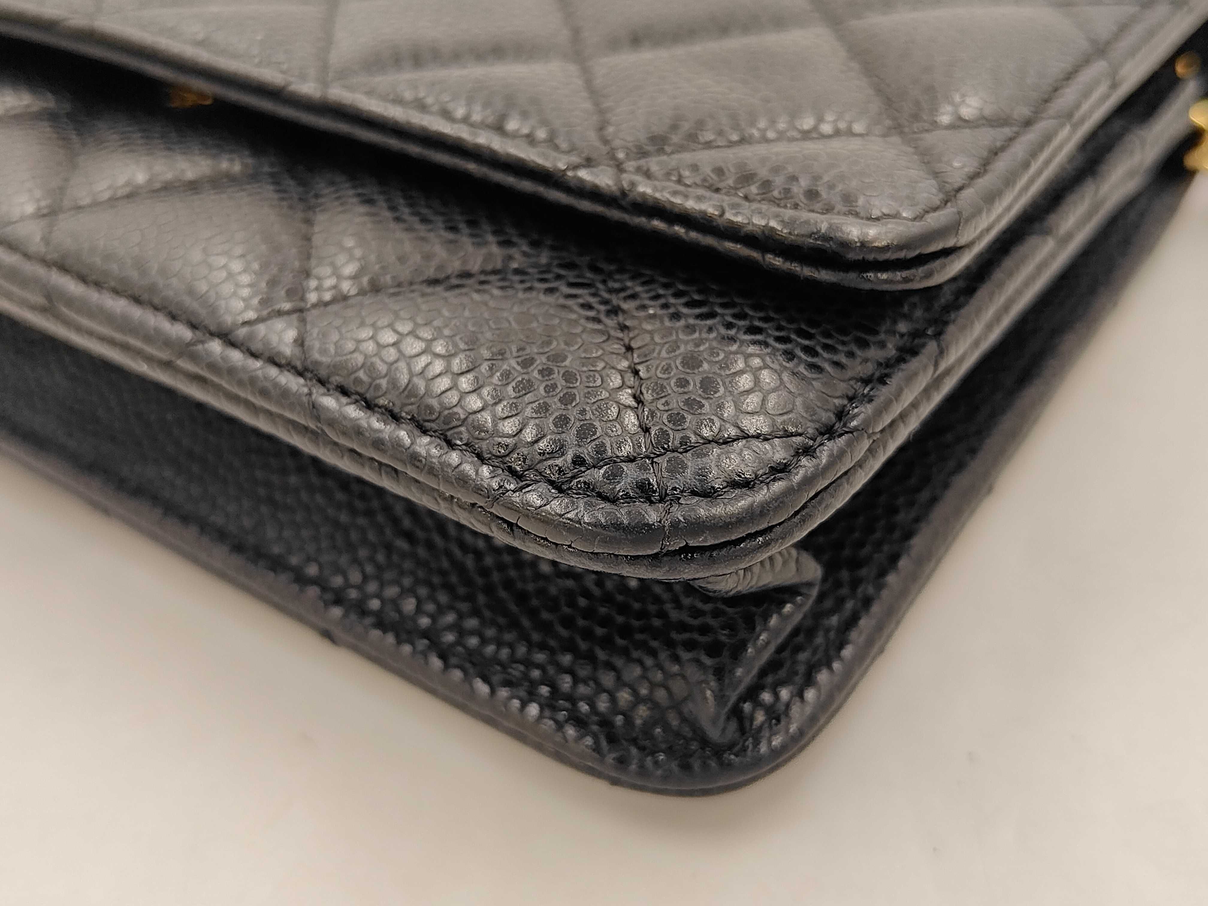 Woc Chain Bag, Black with Gold Buckle, Shoulder Bag — view 6