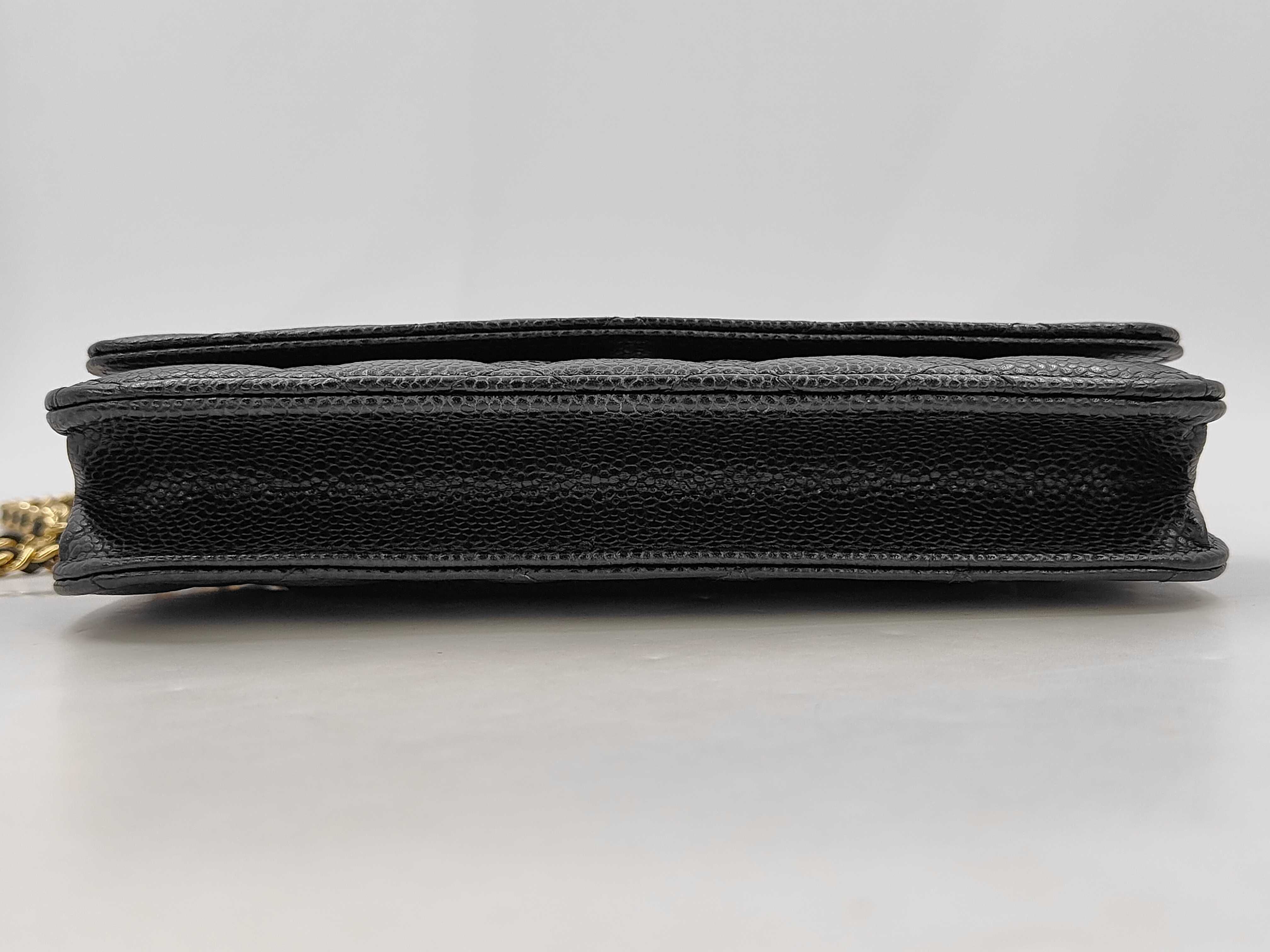 Woc Chain Bag, Black with Gold Buckle, Shoulder Bag — view 7