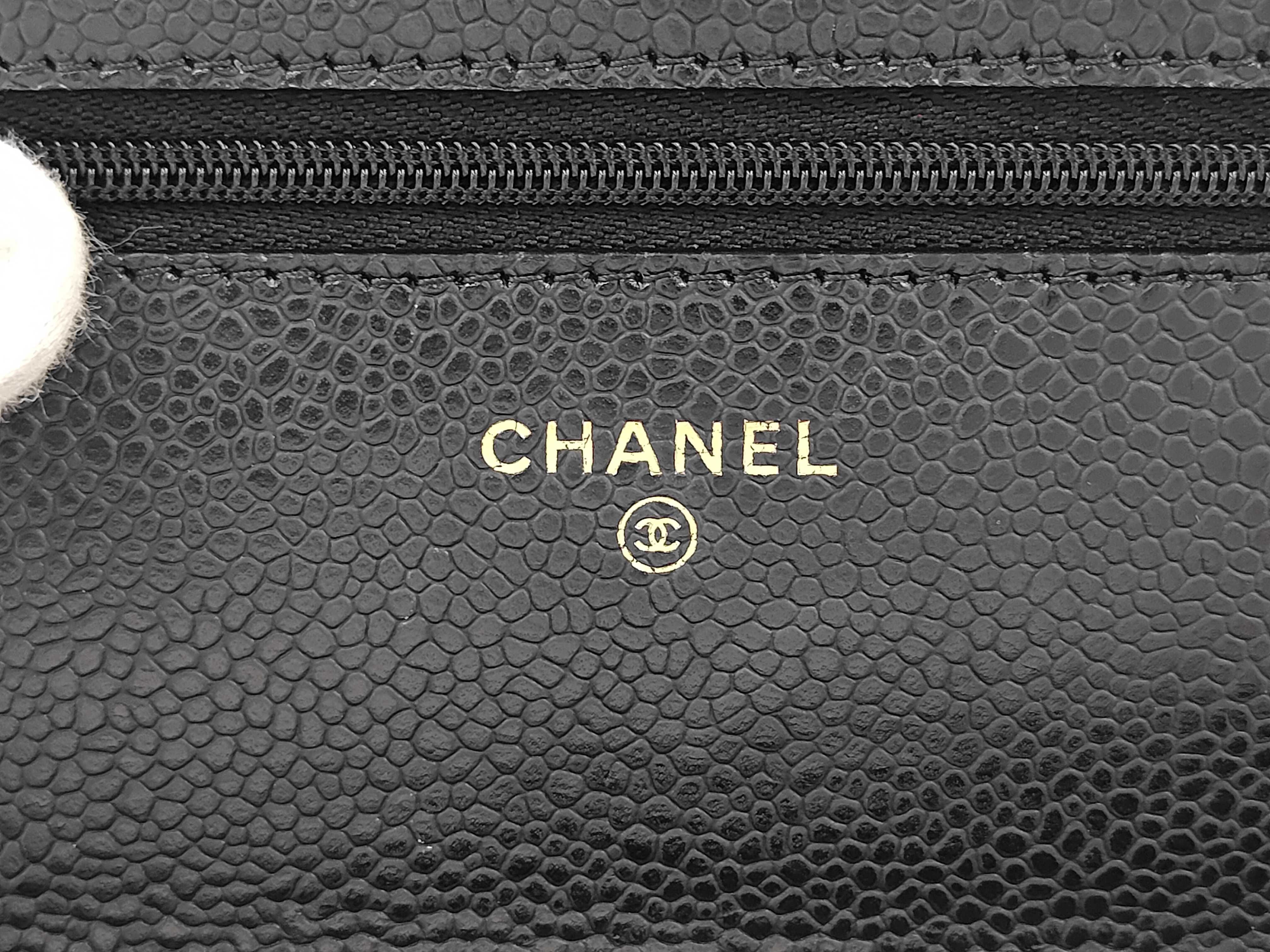 Woc Chain Bag, Black with Gold Buckle, Shoulder Bag — view 10