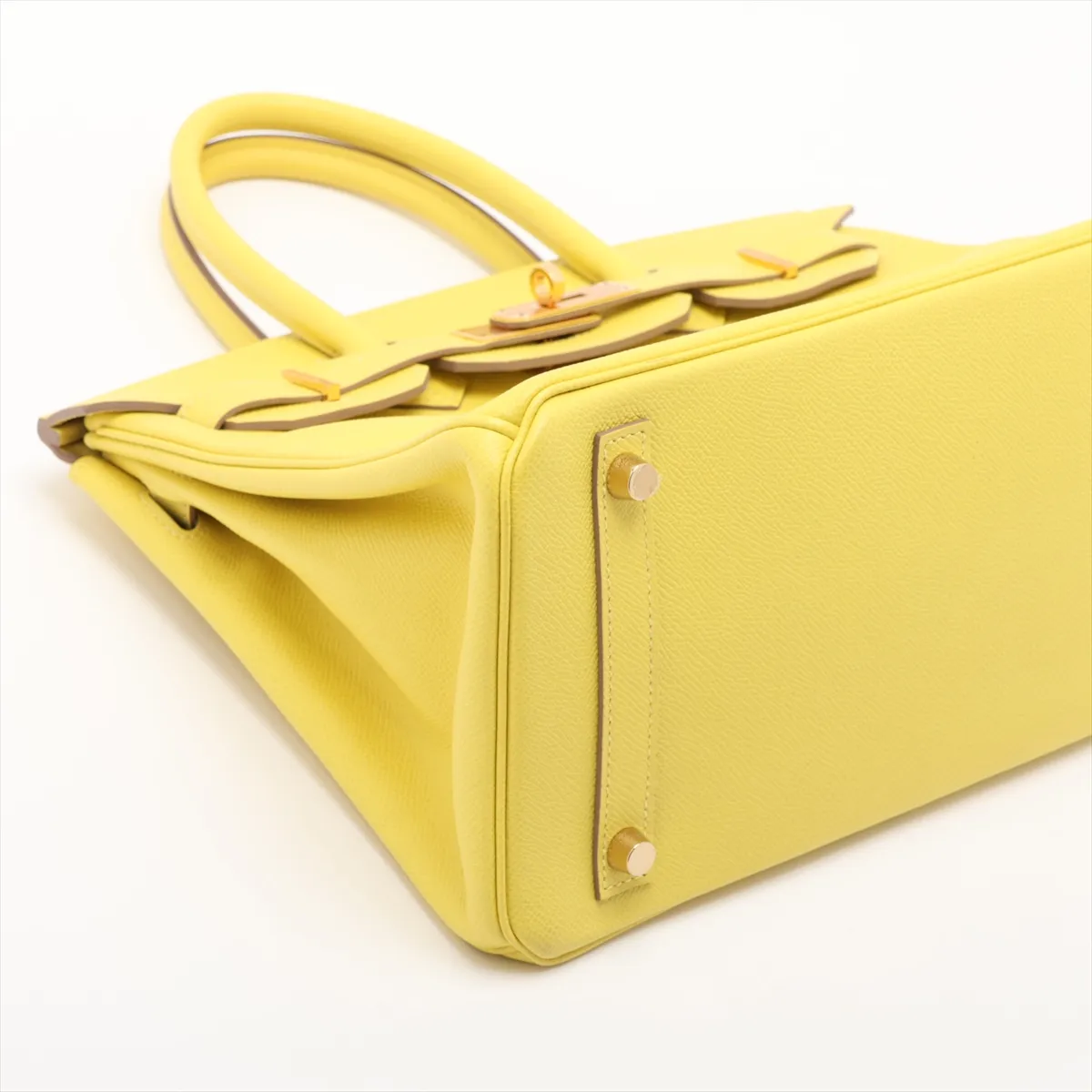 [Individually packaged] Hermes Birkin 30 Letournée Veau Epsom Lime Gold Hardware Y:2020 — view 4