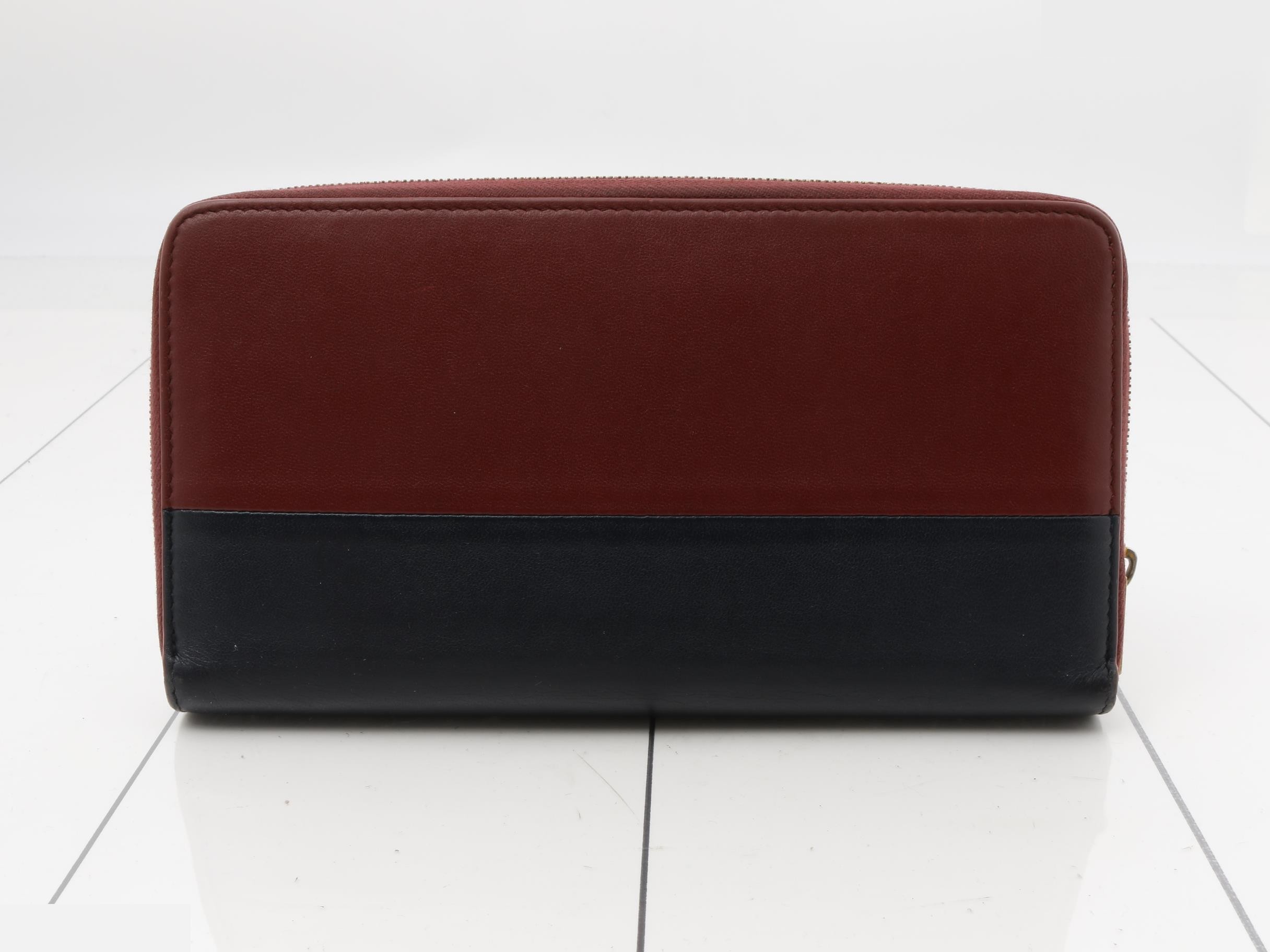 round-zip long wallet, two-tone. — view 2