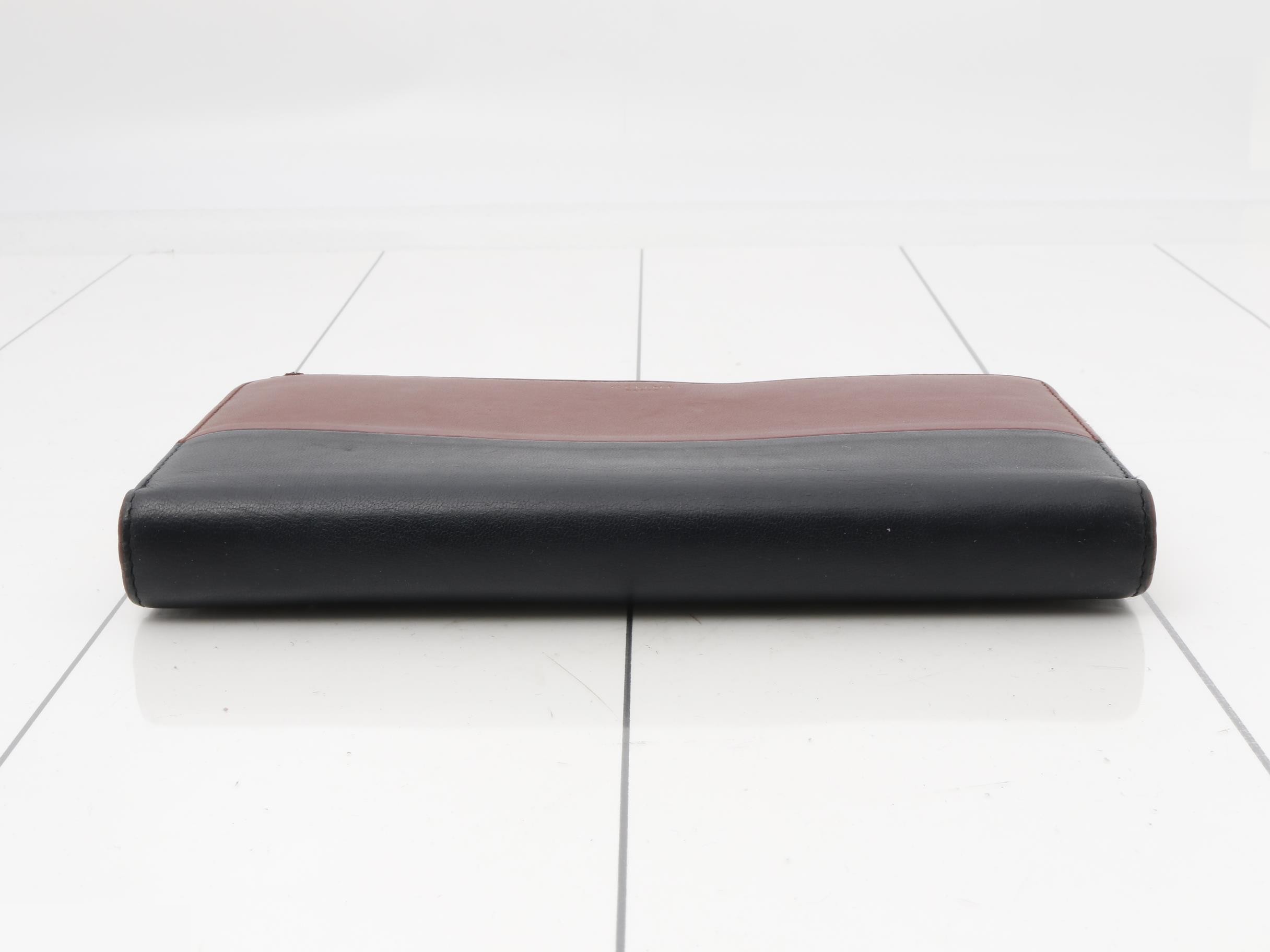 round-zip long wallet, two-tone. — view 3