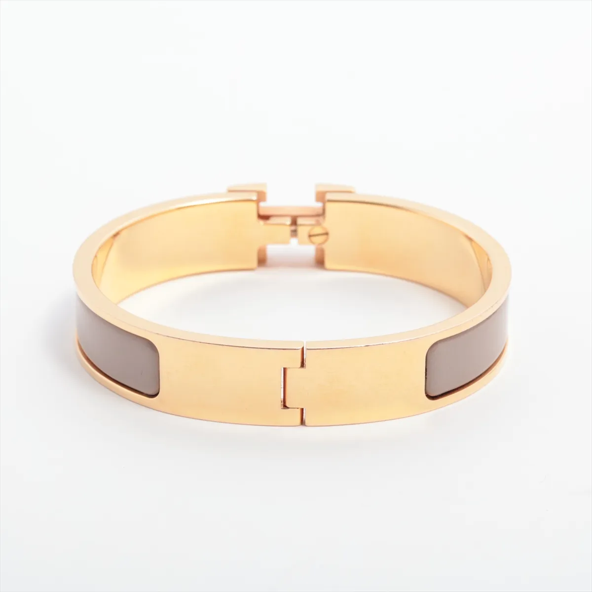 Click H Fan FI0230 Bangle GP Gold x Marron Glace — view 2