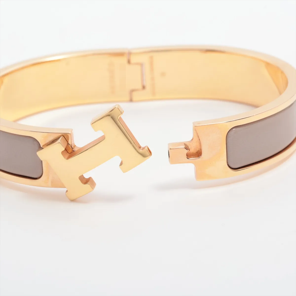 Click H Fan FI0230 Bangle GP Gold x Marron Glace — view 5