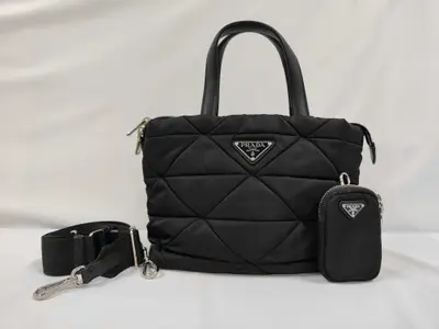 Tessuto Quilted 2-Way Handbag 1BG373 Accessories: Pouch, Shoulder Strap, Handbag