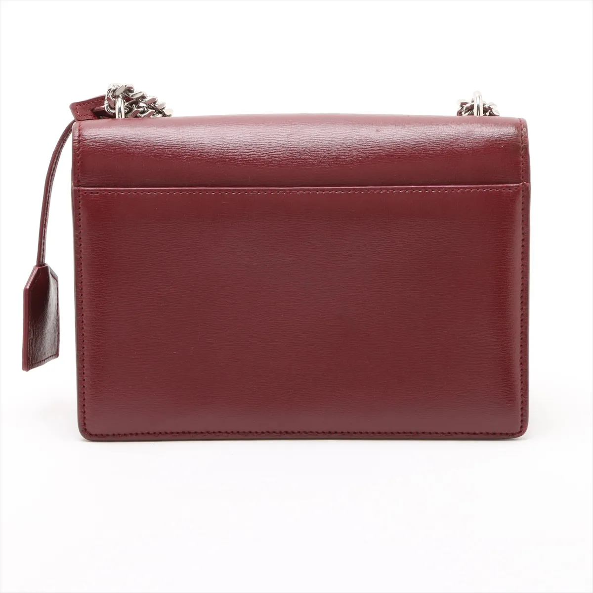 Sunset Leather Chain Shoulder Bag Red 442906 — view 2