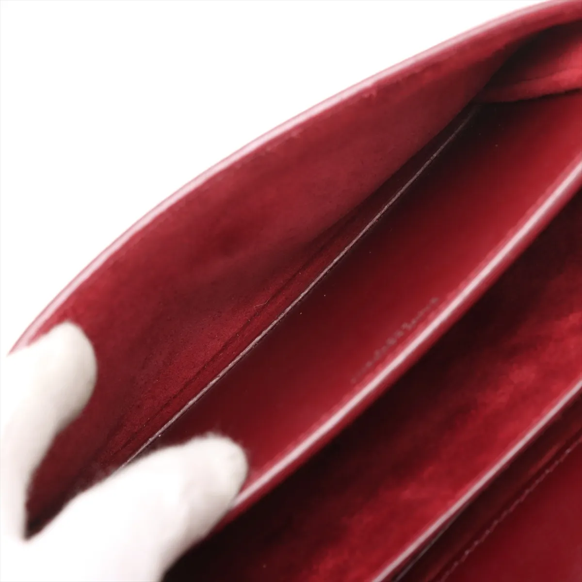 Sunset Leather Chain Shoulder Bag Red 442906 — view 8