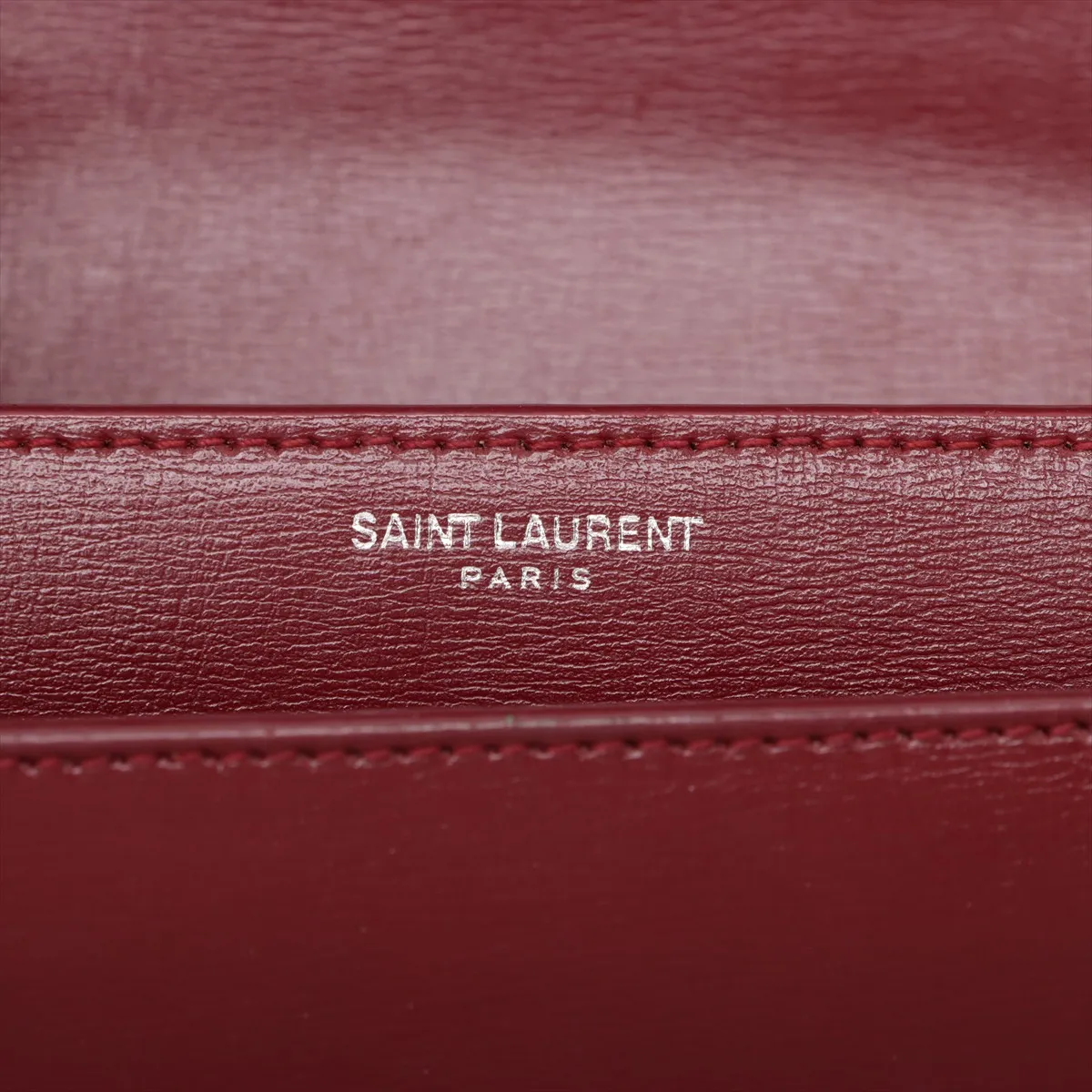 Sunset Leather Chain Shoulder Bag Red 442906 — view 10