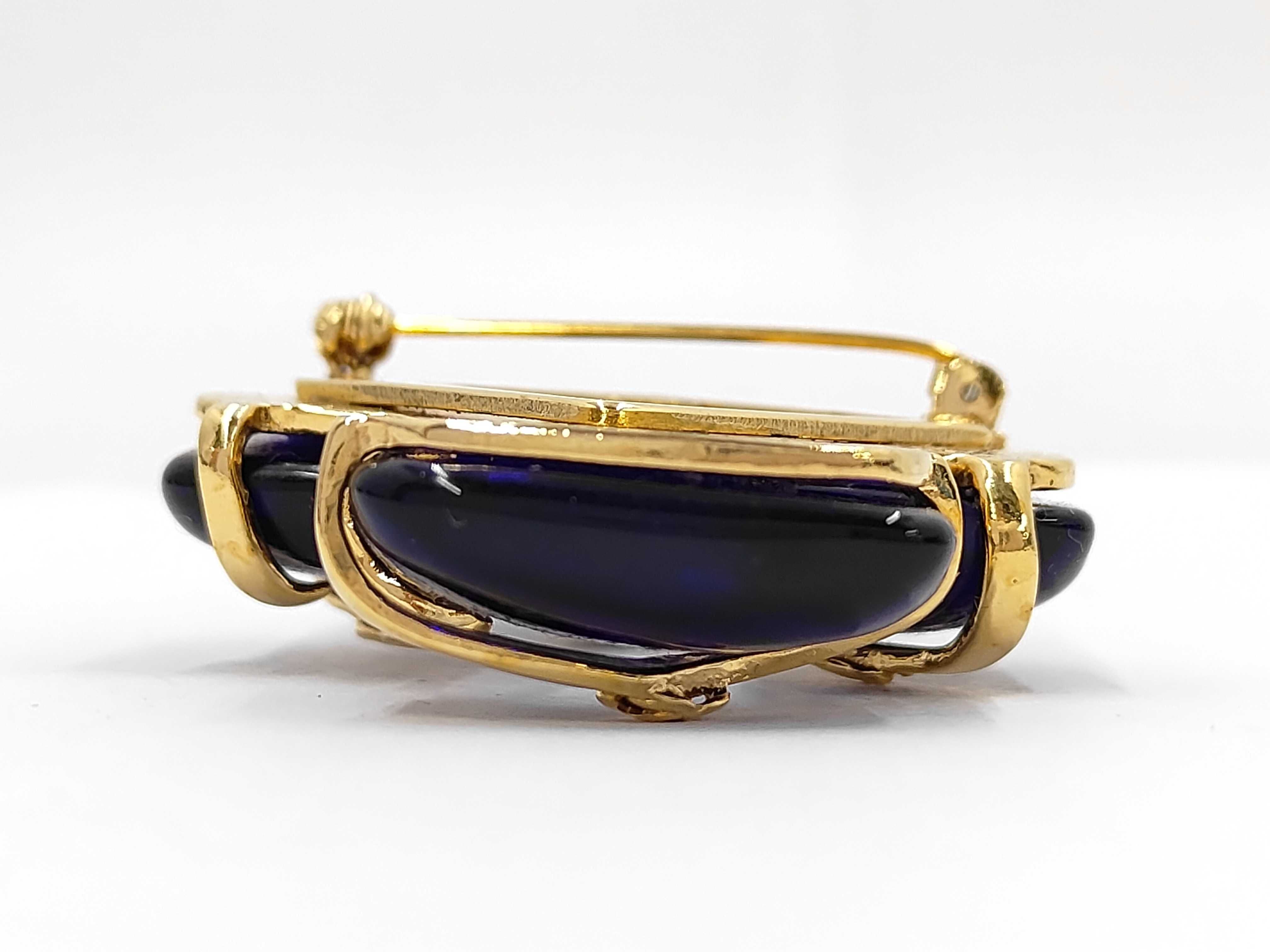 Gripoix Brooch, Blue/GP Brooch — view 3