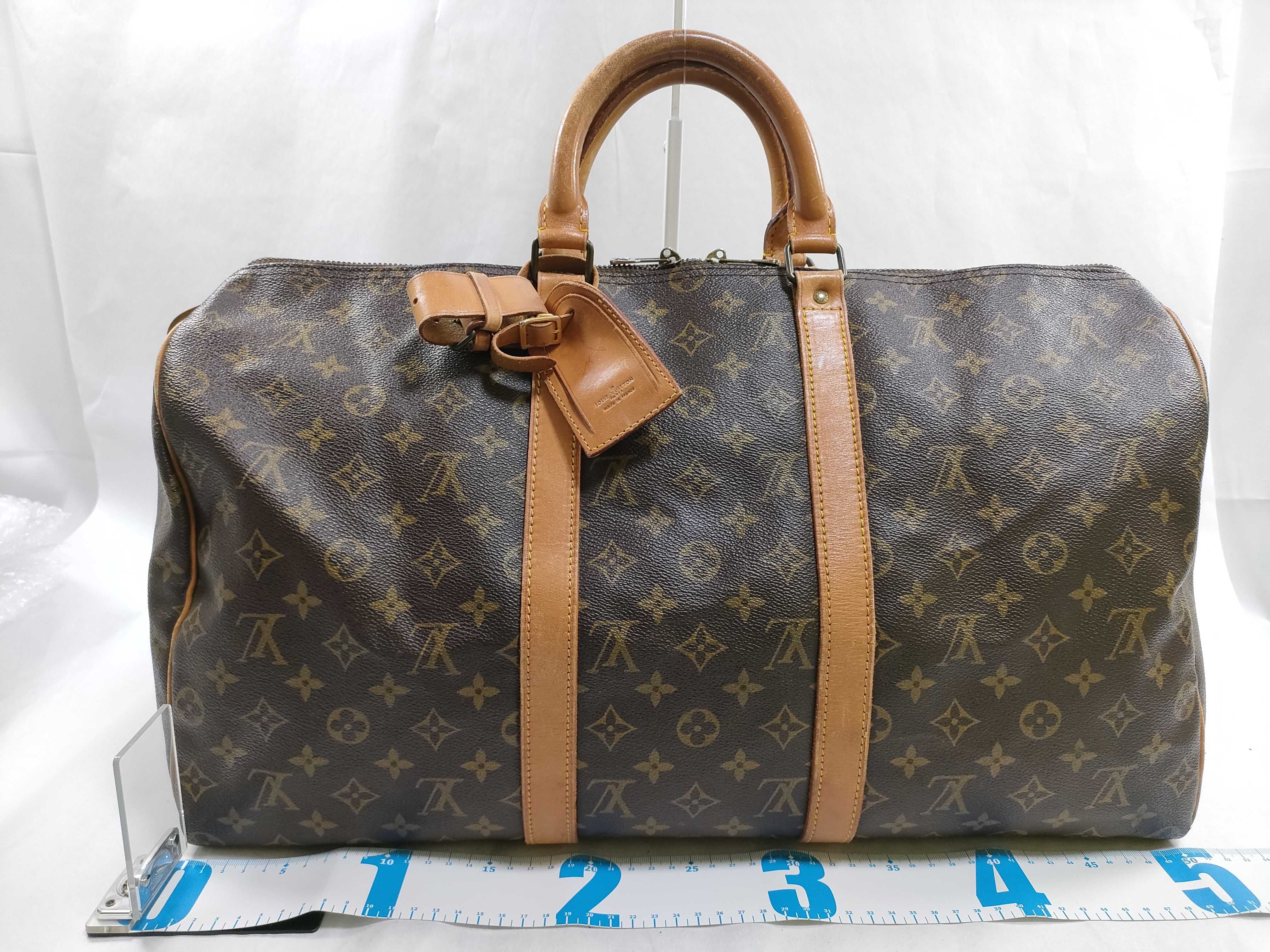 Monogram Keepall 50 M41426 Accessories: Padlock, Key, Boston Bag — view 2