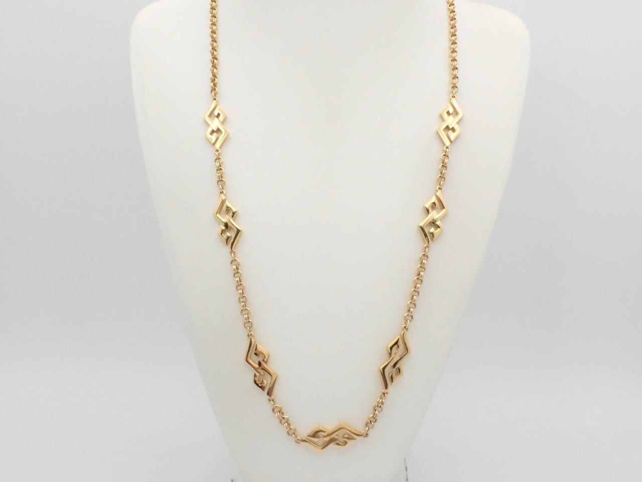 Gold necklace, chain approximately 79cm — view 3