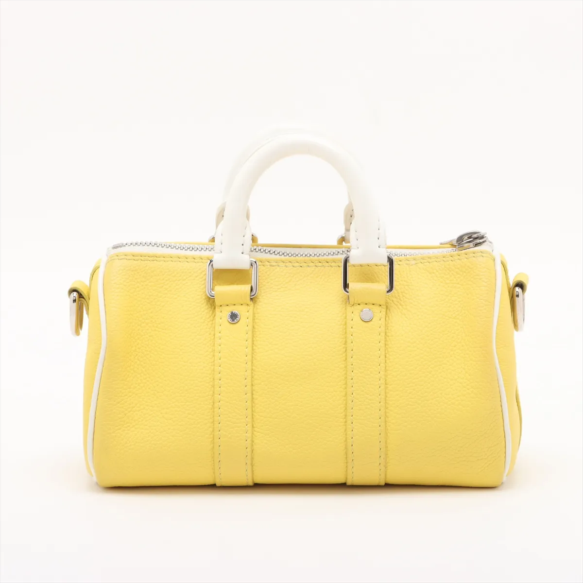 Taurillon Keepall XS M80842 Yellow x White RFID reaction available — view 2