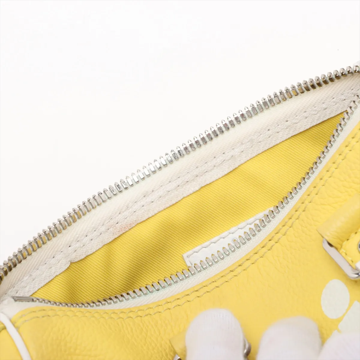 Taurillon Keepall XS M80842 Yellow x White RFID reaction available — view 12