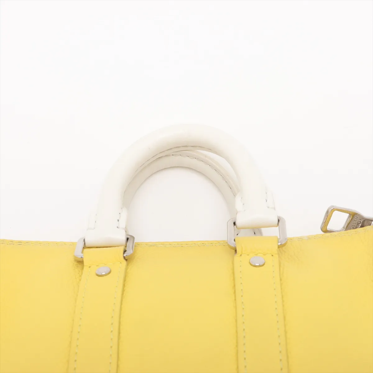 Taurillon Keepall XS M80842 Yellow x White RFID reaction available — view 6