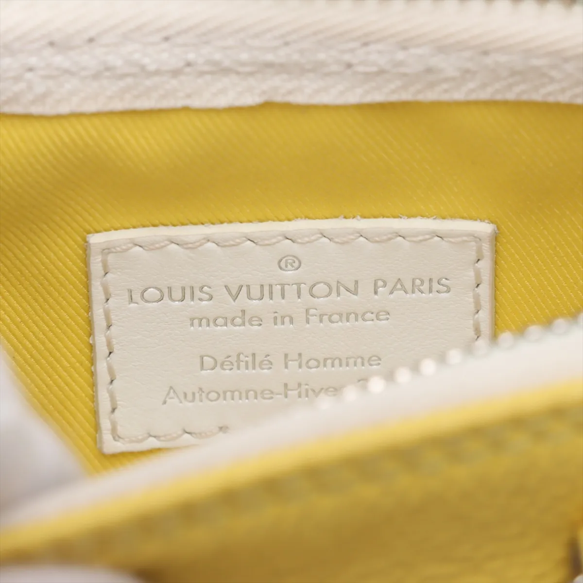 Taurillon Keepall XS M80842 Yellow x White RFID reaction available — view 9
