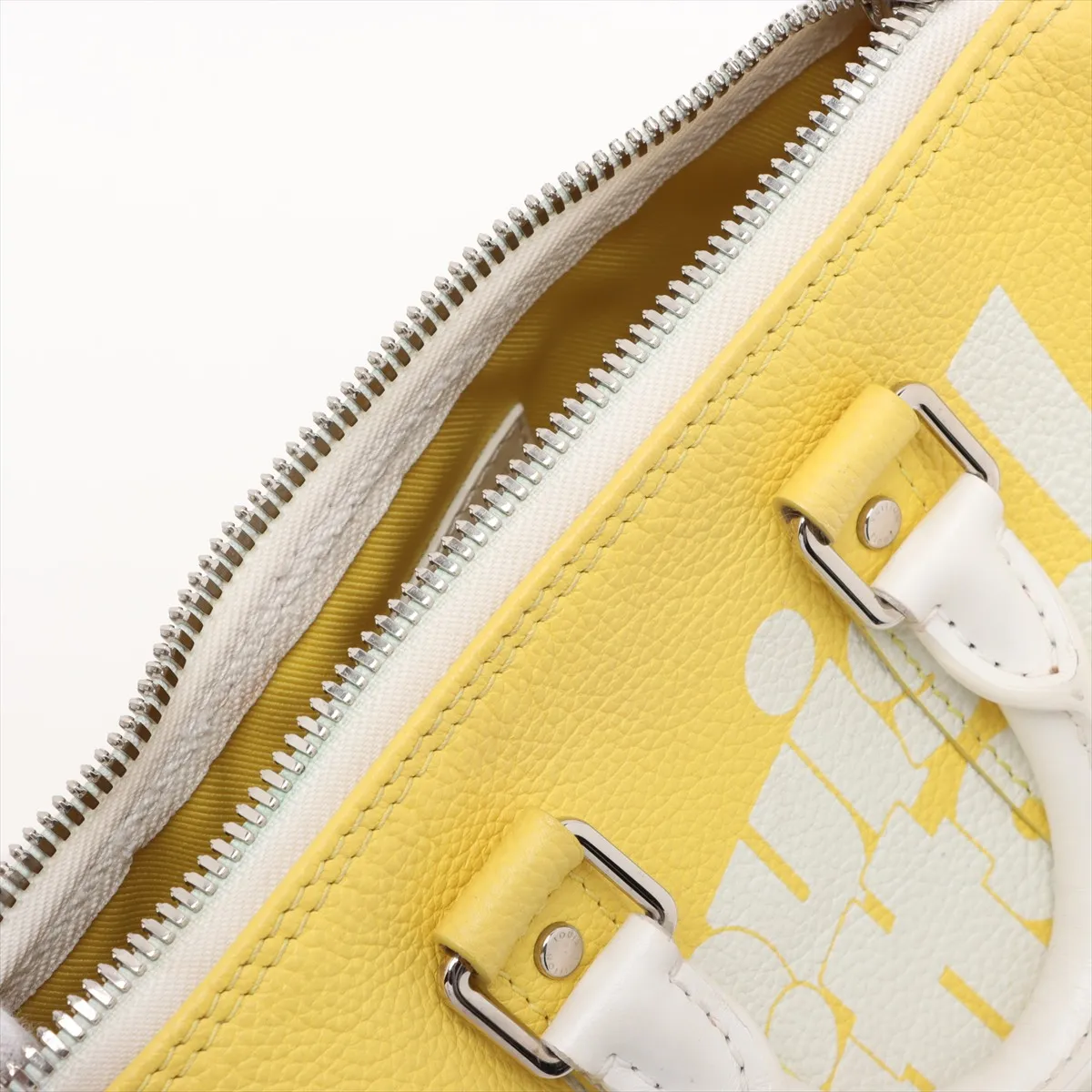 Taurillon Keepall XS M80842 Yellow x White RFID reaction available — view 10