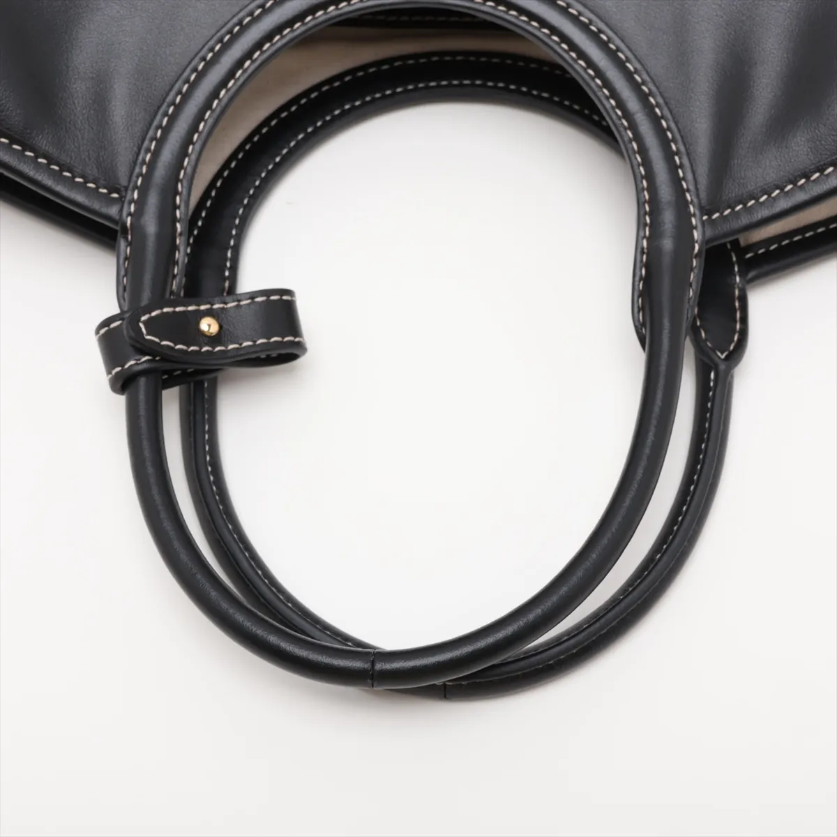 Logo Ivy Leather 2-Way Handbag, Black 5BA284 — view 5