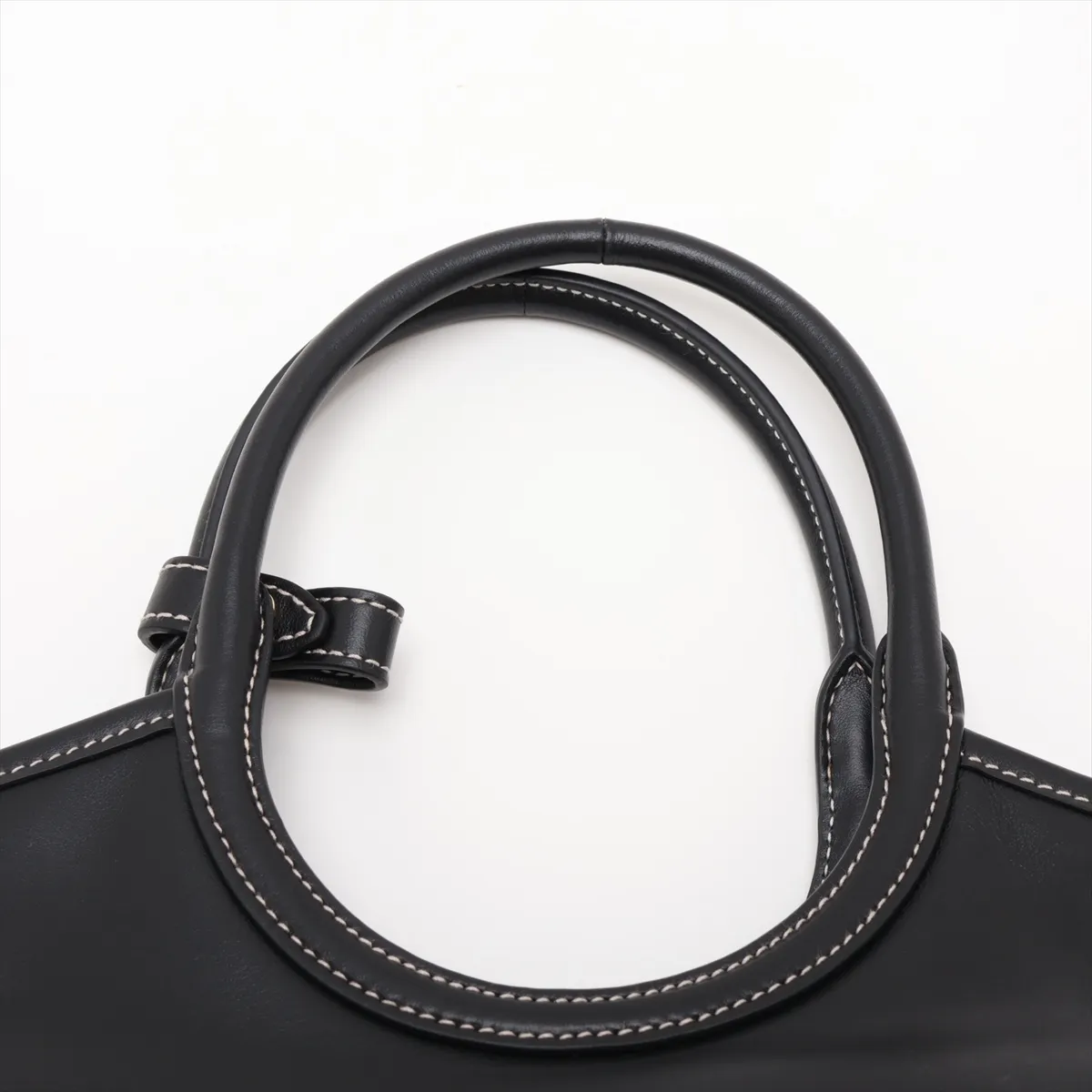 Logo Ivy Leather 2-Way Handbag, Black 5BA284 — view 6