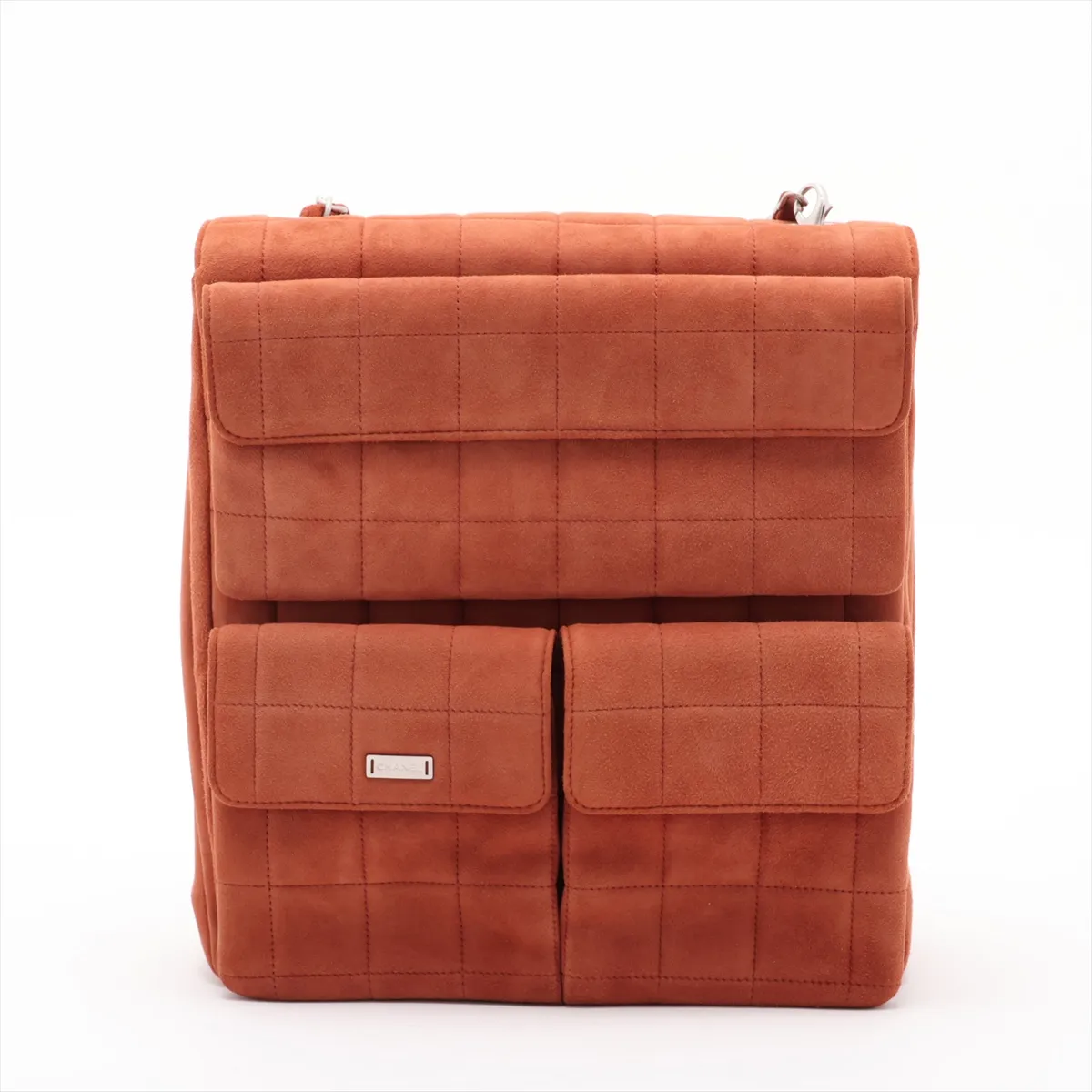 Chocolate Bar Suede Chain Shoulder Bag, Brown with Silver Hardware, Item No. 6138575 (Serial No. 6) — view 2