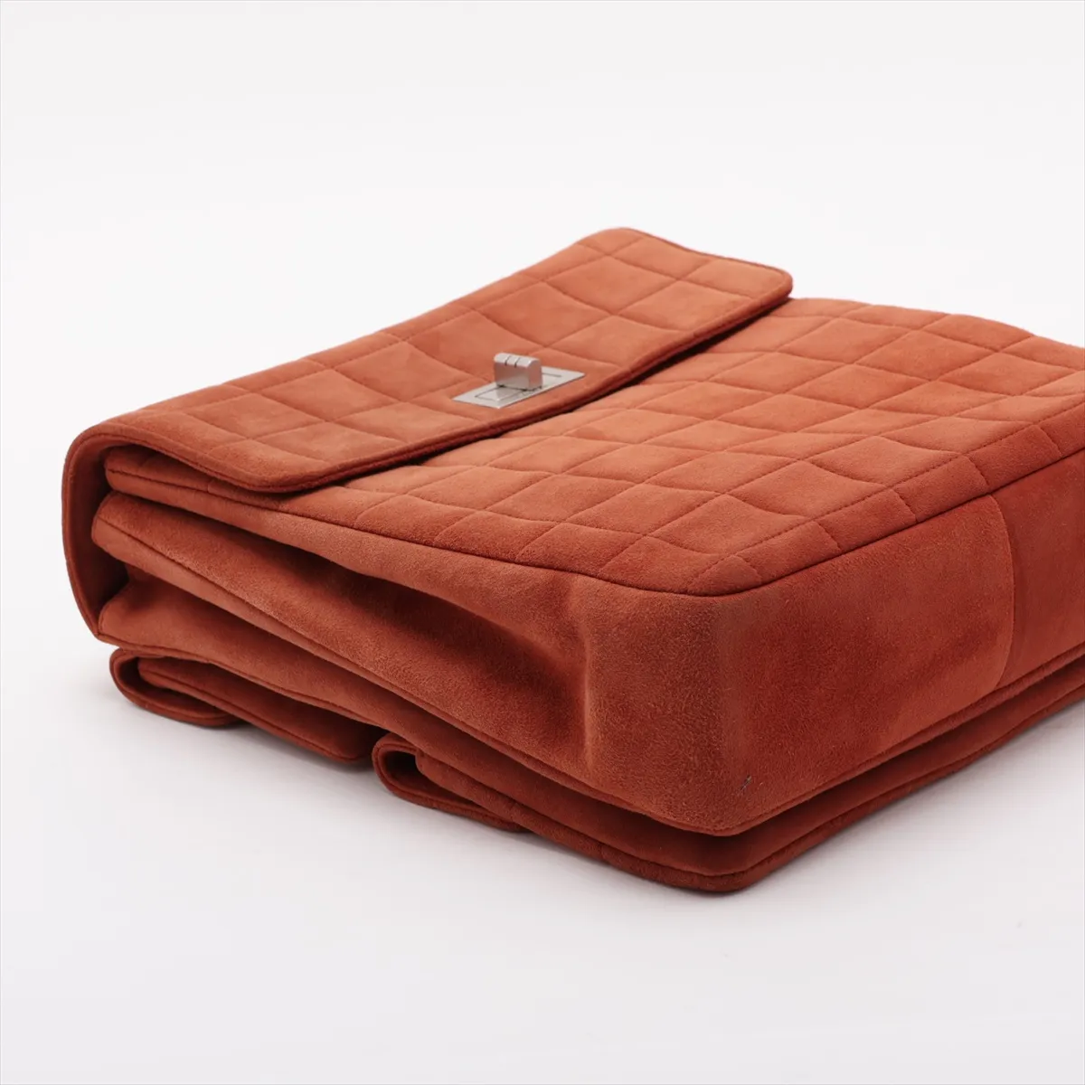 Chocolate Bar Suede Chain Shoulder Bag, Brown with Silver Hardware, Item No. 6138575 (Serial No. 6) — view 4
