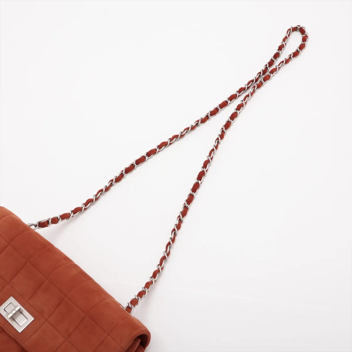 Chocolate Bar Suede Chain Shoulder Bag, Brown with Silver Hardware, Item No. 6138575 (Serial No. 6) — view 5
