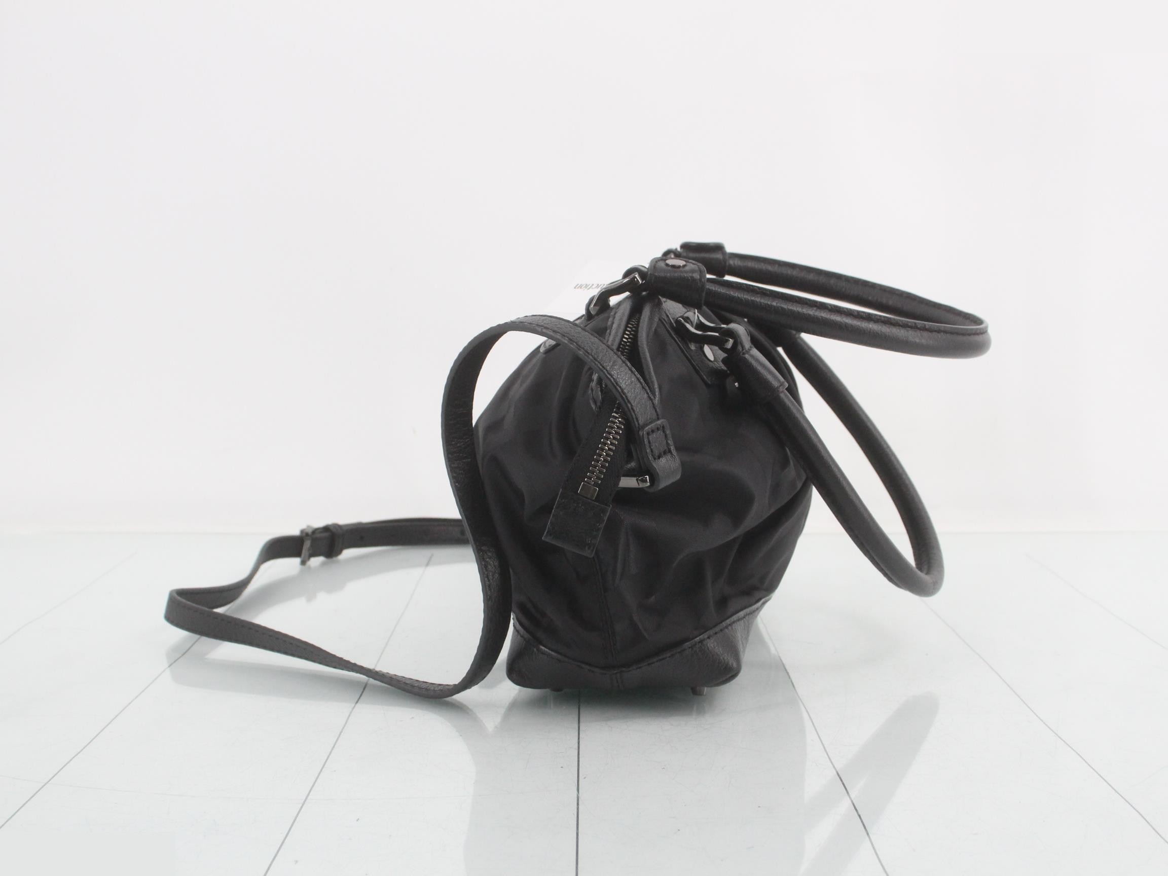2WAY shoulder bag nylon check black W28H22D11 — view 3