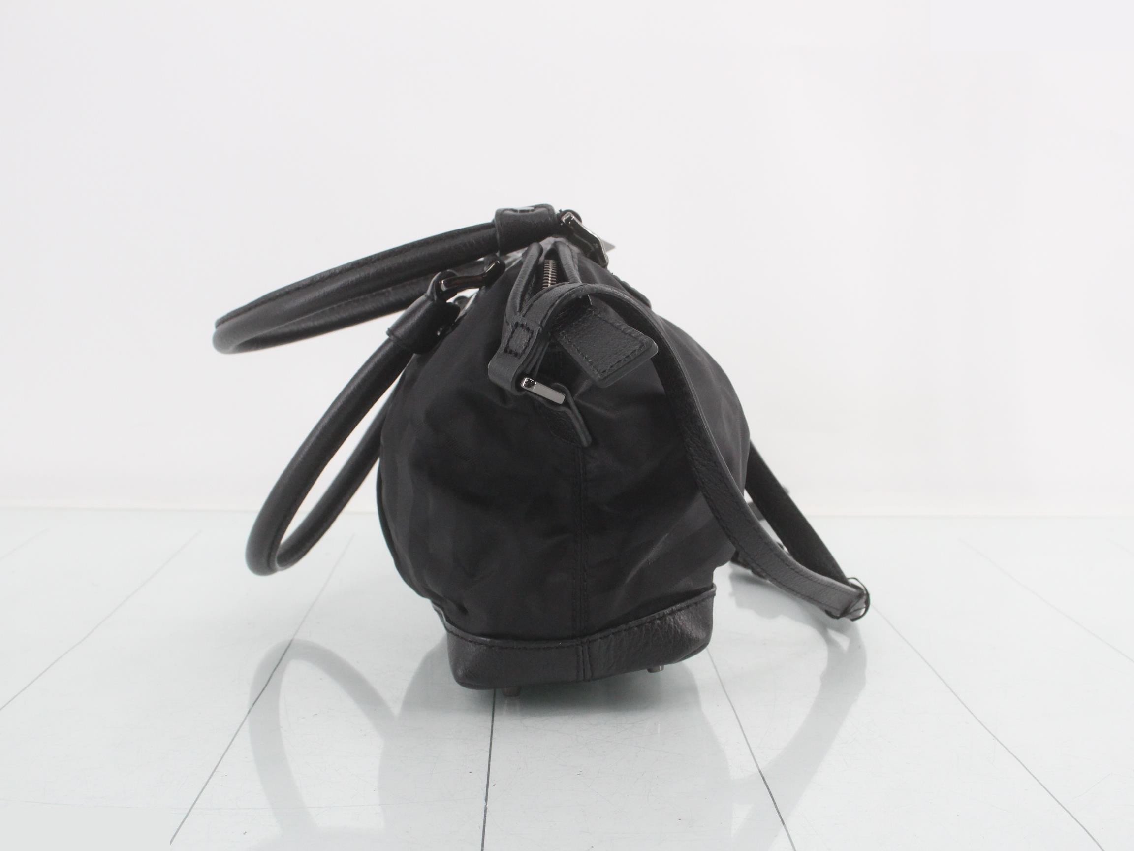 2WAY shoulder bag nylon check black W28H22D11 — view 4