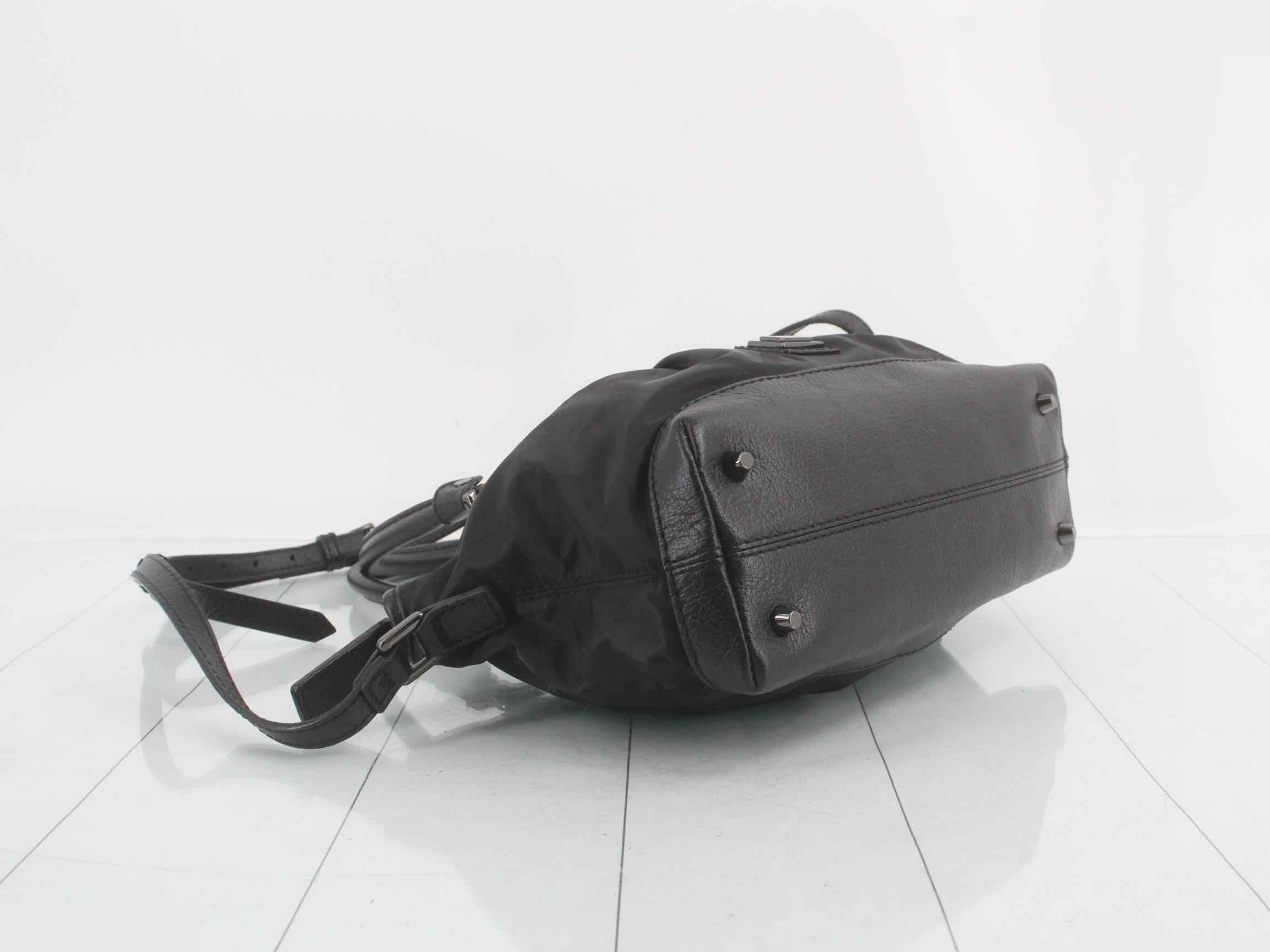 2WAY shoulder bag nylon check black W28H22D11 — view 5