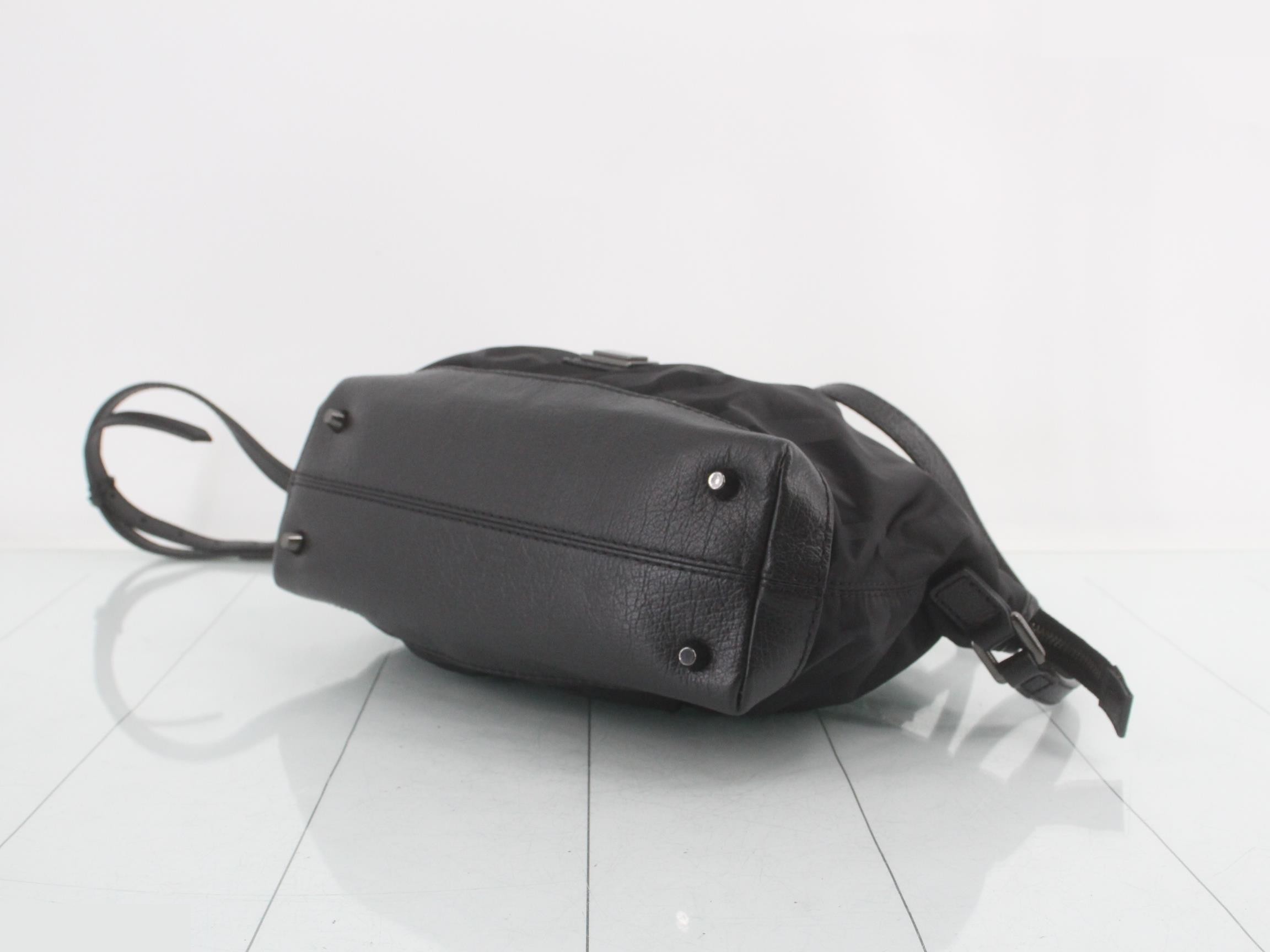 2WAY shoulder bag nylon check black W28H22D11 — view 6