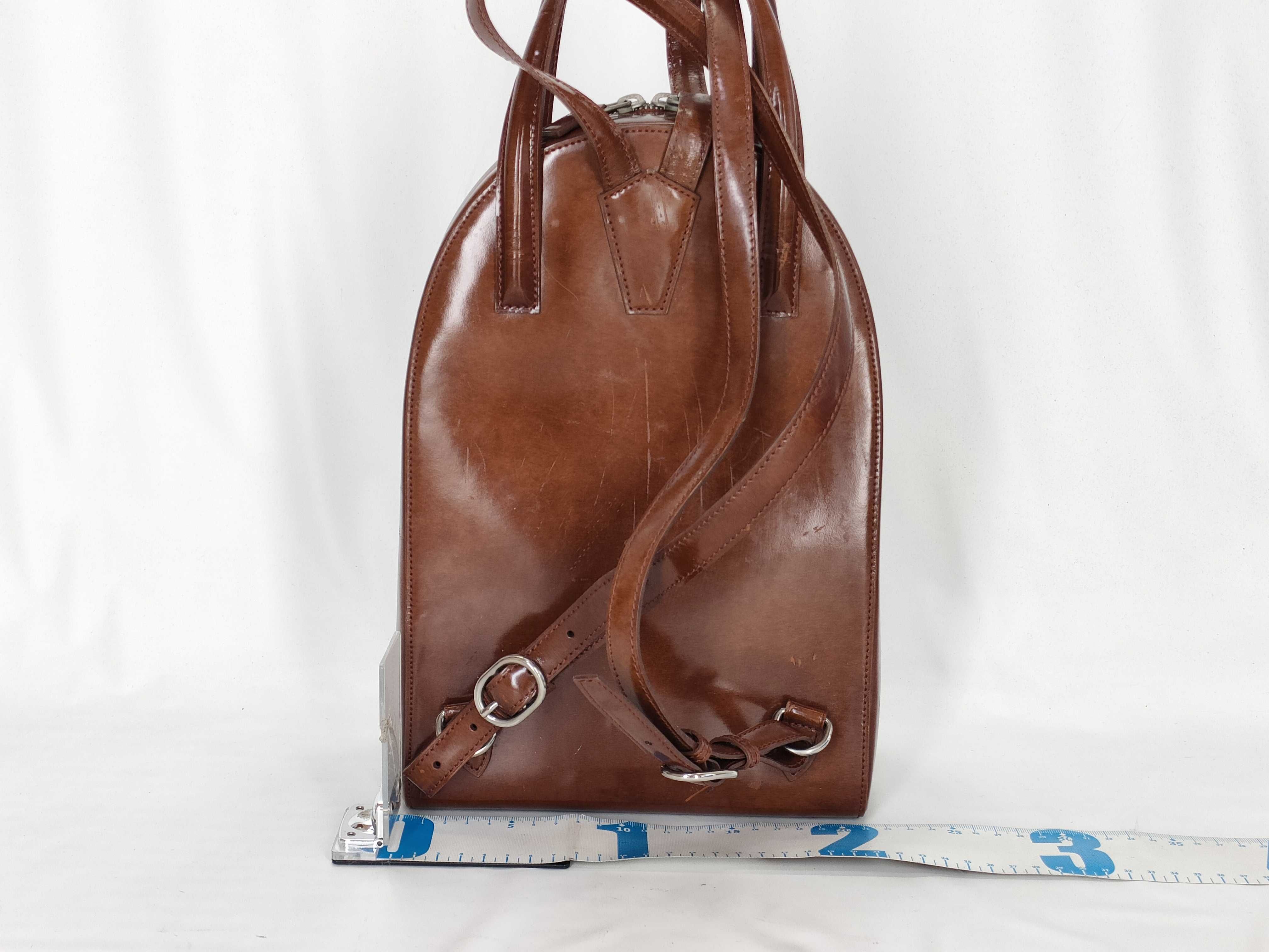 Panthère GL259628 Leather Backpack, Brown, Silver Hardware, with Card. — view 2