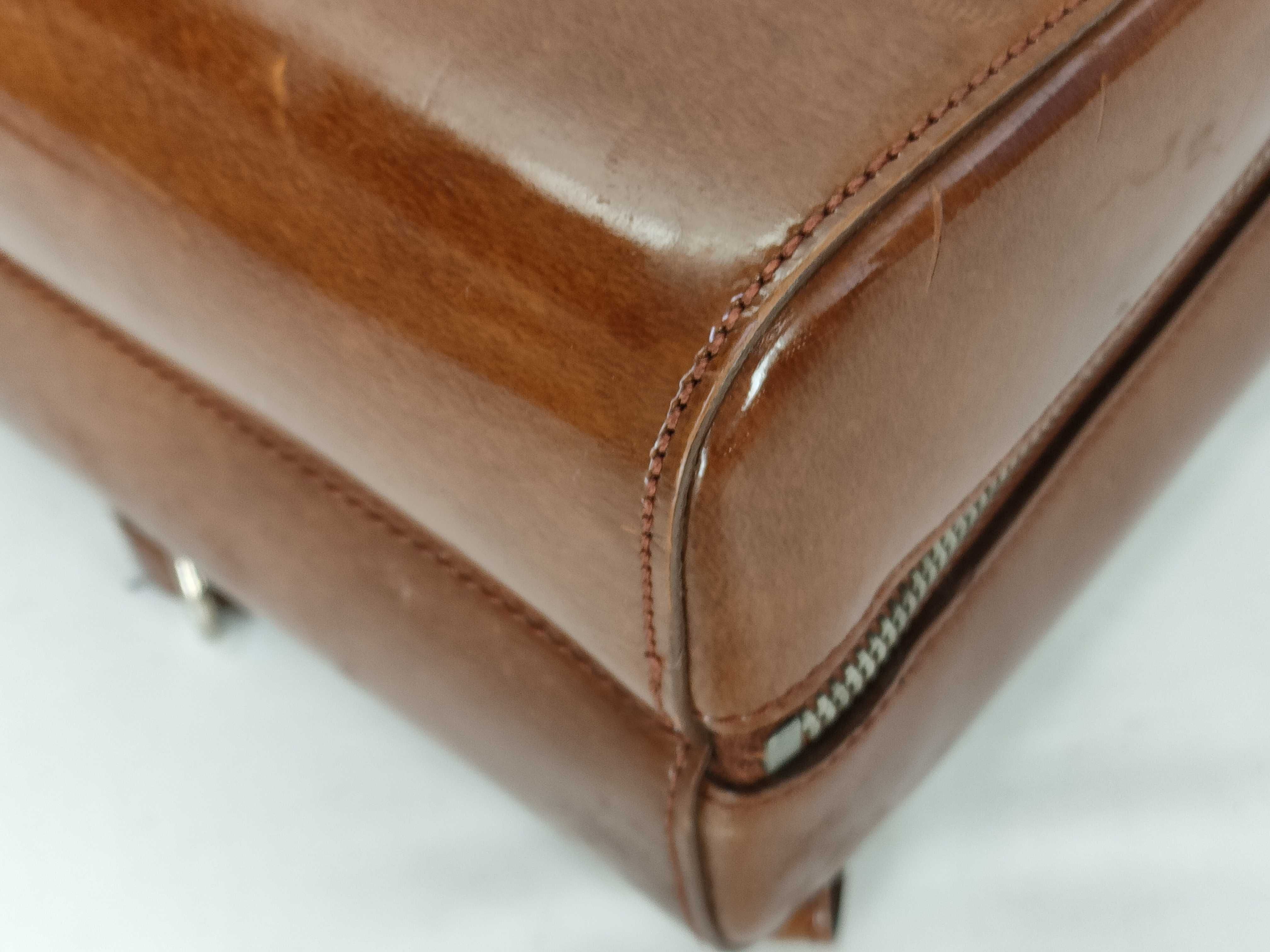 Panthère GL259628 Leather Backpack, Brown, Silver Hardware, with Card. — view 8