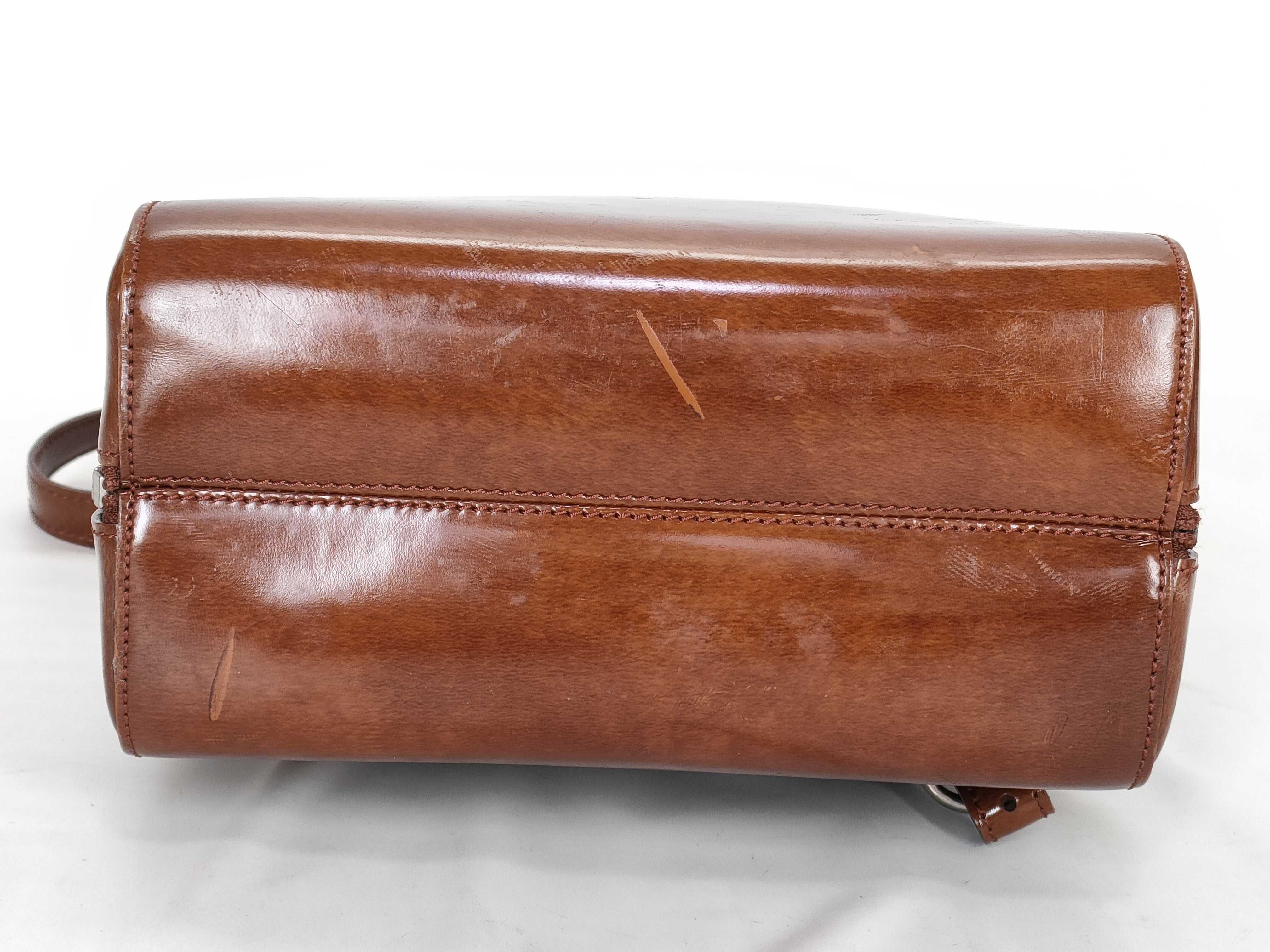 Panthère GL259628 Leather Backpack, Brown, Silver Hardware, with Card. — view 9