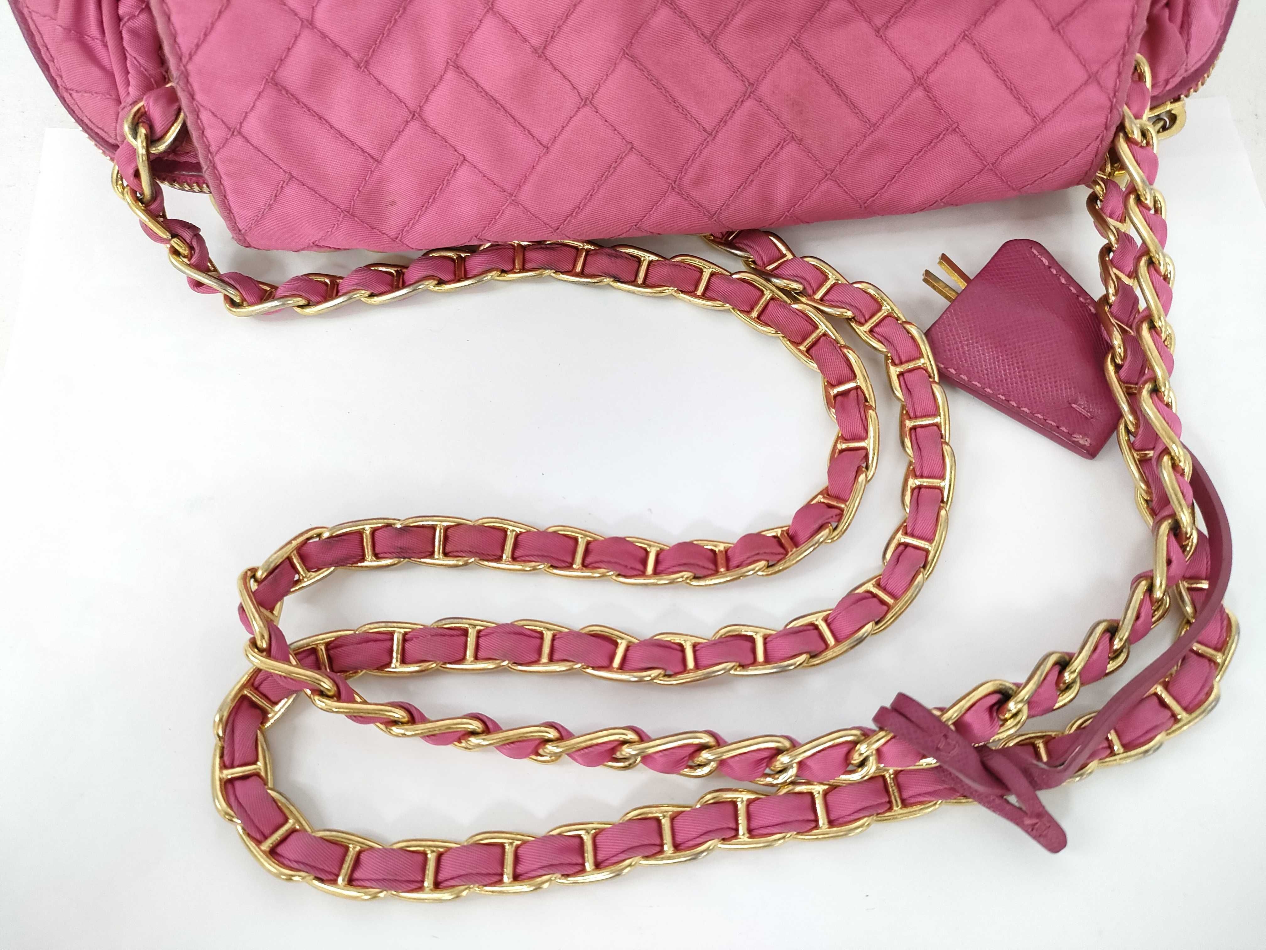 Nylon Quilted Chain Semi-Shoulder Bag (Shoulder Bag) — view 3